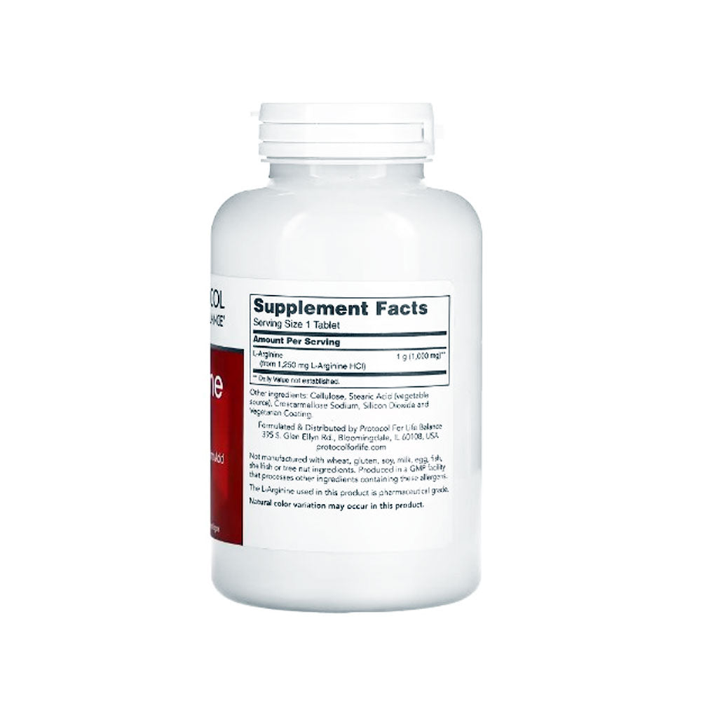 Protocol for Life Balance, L-Arginine, 1,000 mg, 120 Tablets Supplement Protocol For Life Balance