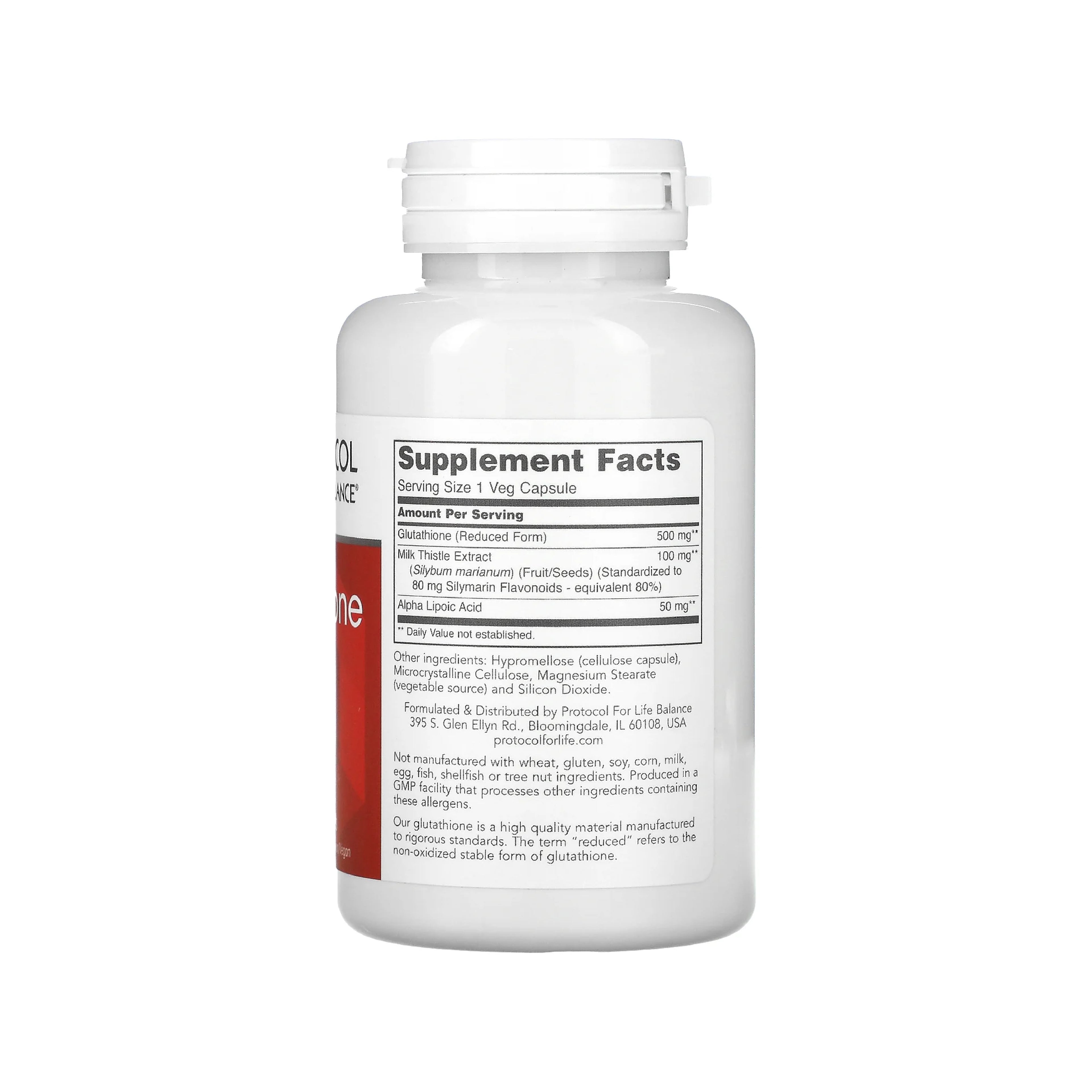 Protocol for Life Balance, Glutathione, 500 mg, 60 Veg Capsules Vitamins & Supplements Protocol For Life Balance