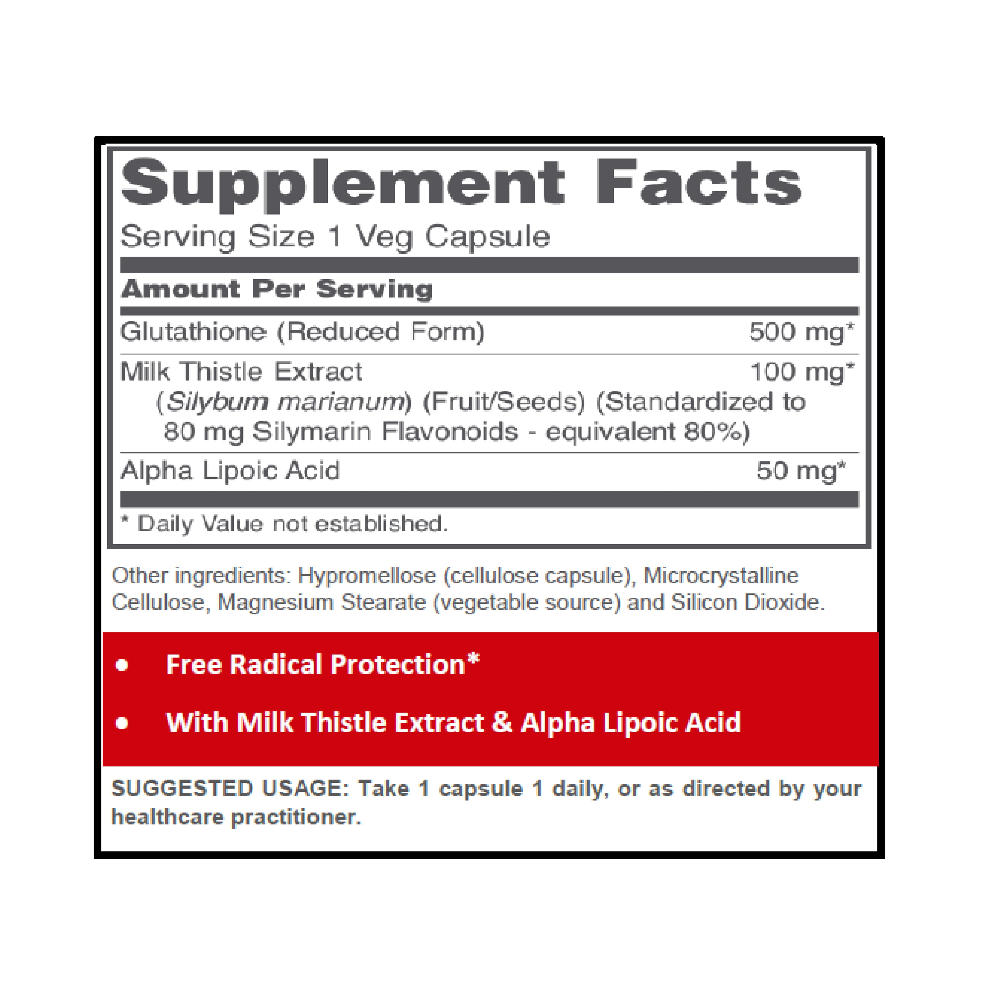 Protocol for Life Balance, Glutathione, 500 mg, 60 Veg Capsules Vitamins & Supplements Protocol For Life Balance