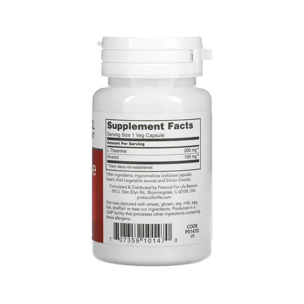 Protocol for Life Balance, L-Theanine, 200 mg , 60 Veg Capsules Vitamins & Supplements Protocol For Life Balance