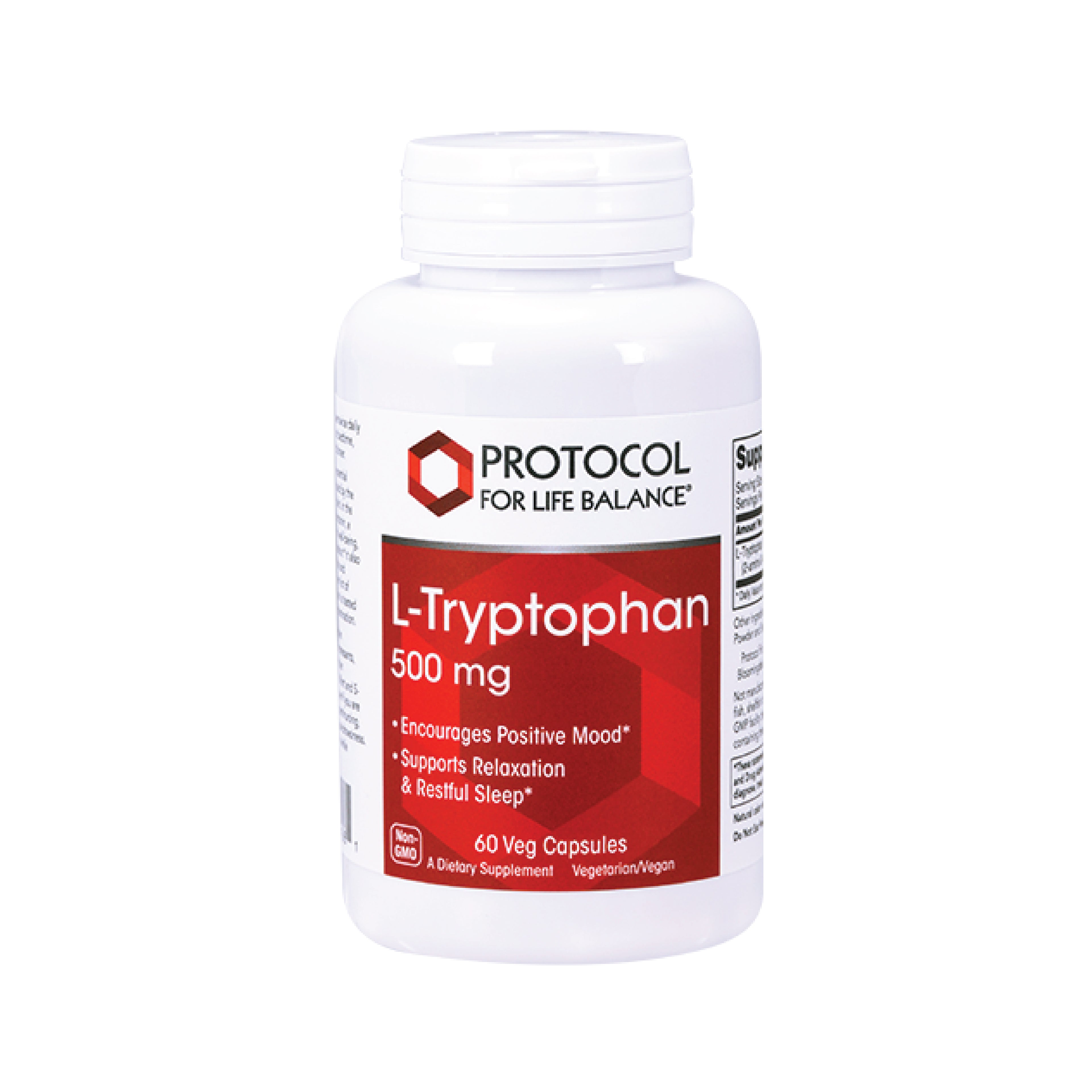 Protocol for Life Balance, L-Tryptophan, 500 mg, 60 Veg Capsules Vitamins & Supplements Protocol For Life Balance