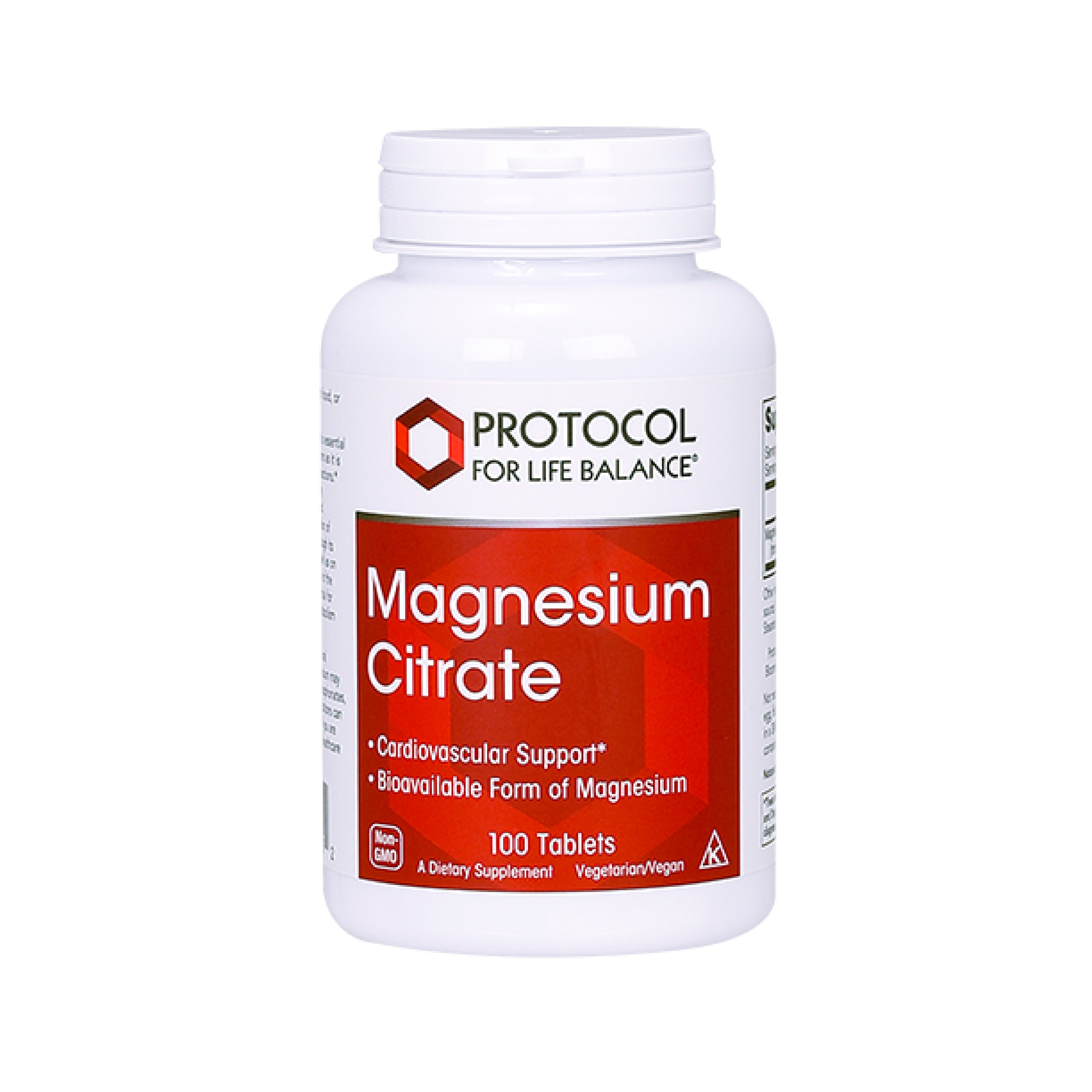 Protocol for Life Balance, Magnesium Citrate, 100 Tablets Vitamins & Supplements Protocol For Life Balance