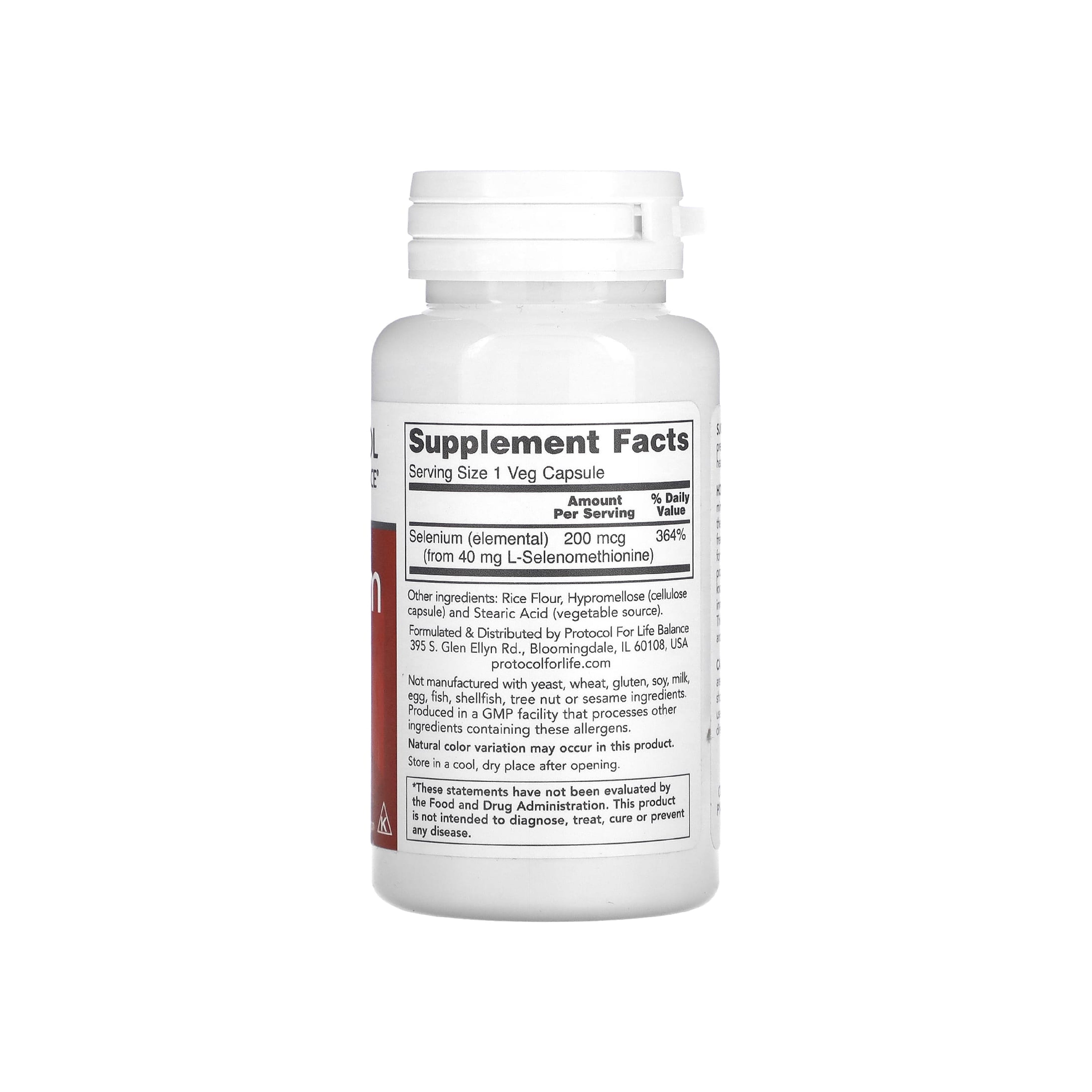 Protocol for Life Balance, Selenium, 200 mcg, 90 Veg Capsules Vitamins & Supplements Protocol For Life Balance