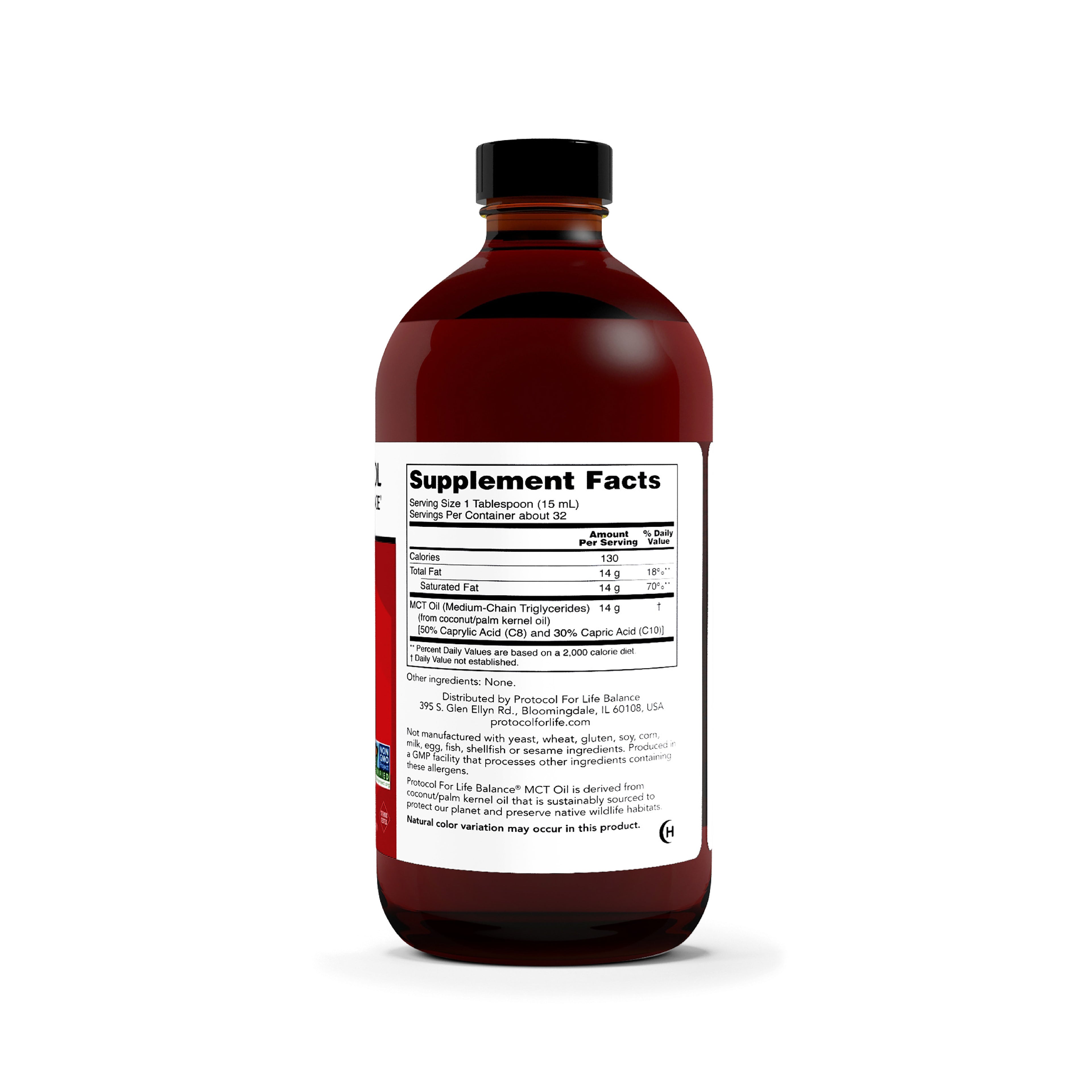 Protocol for Life Balance, Pure MCT Oil, 16 fl. oz. (473 mL) Vitamins & Supplements Protocol For Life Balance