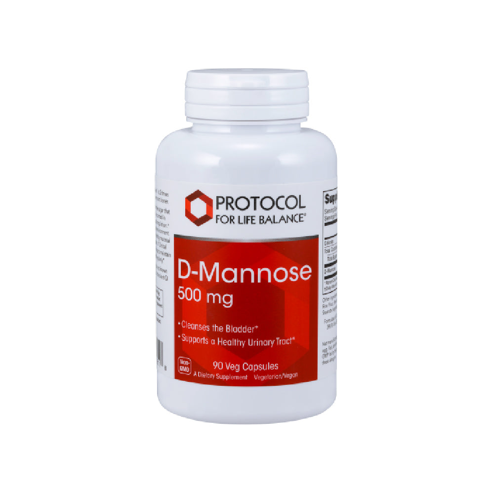 Protocol for Life Balance, D-Mannose, 500 mg, 90 Veg Capsules (125 mg per Capsule) Supplement Protocol For Life Balance