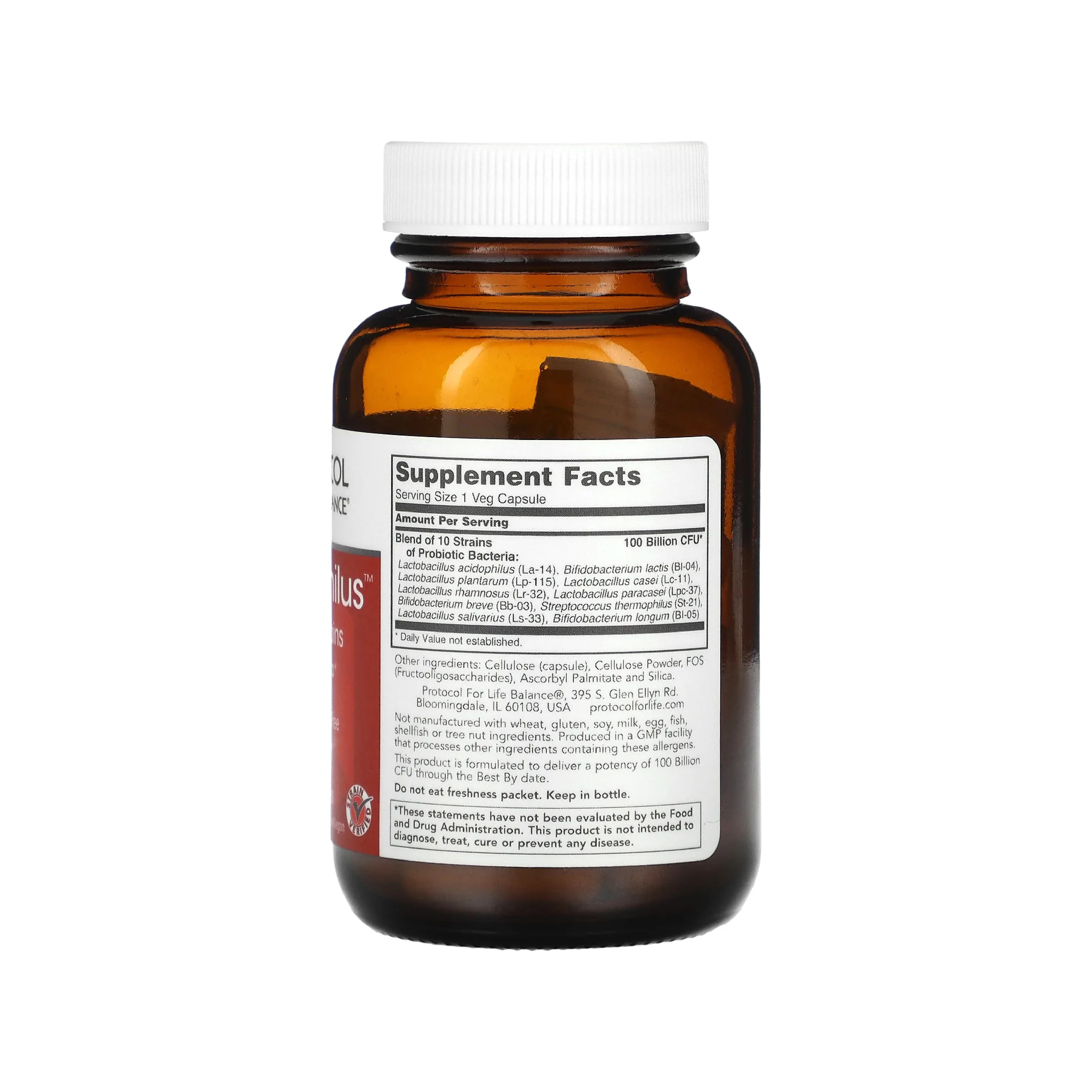 Protocol for Life Balance, ProtoDophilus, 100 Billion, 30 Veg Capsules Vitamins & Supplements Protocol For Life Balance