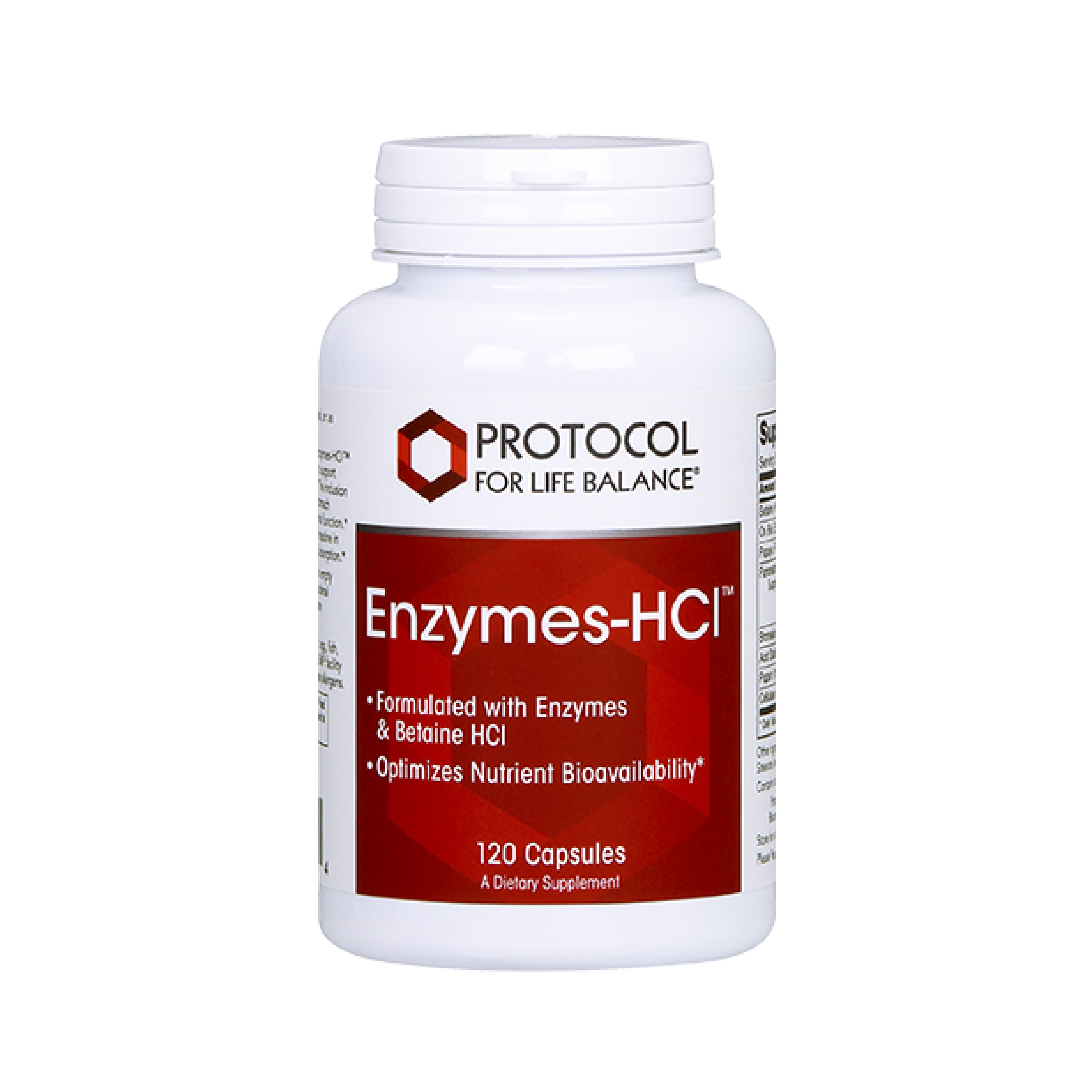 Protocol for Life Balance, Enzymes-HCl, 120 Capsules Vitamins & Supplements Protocol For Life Balance