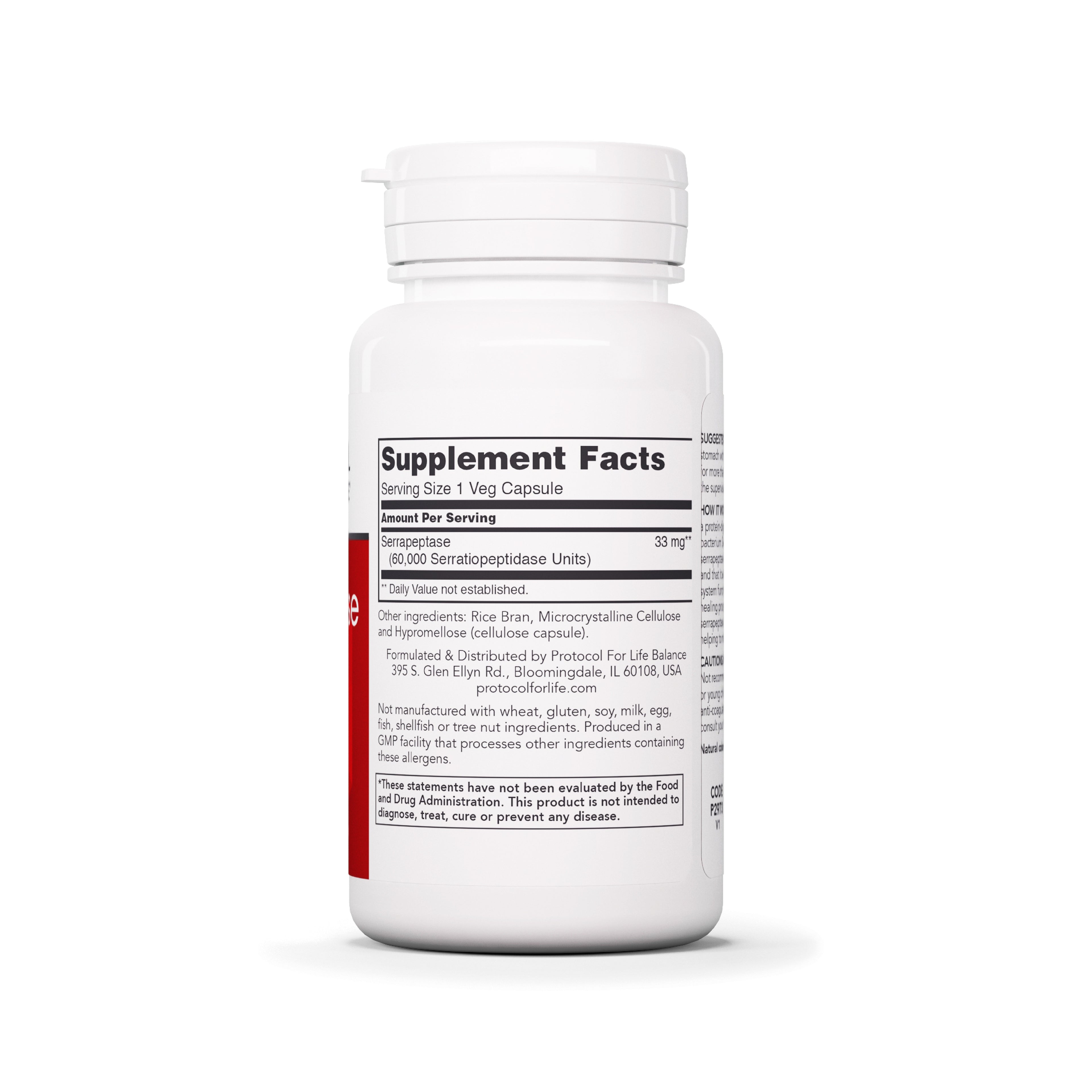 Protocol for Life Balance, Serrapeptase, 60,000, 60 Veg Capsules Vitamins & Supplements Protocol For Life Balance