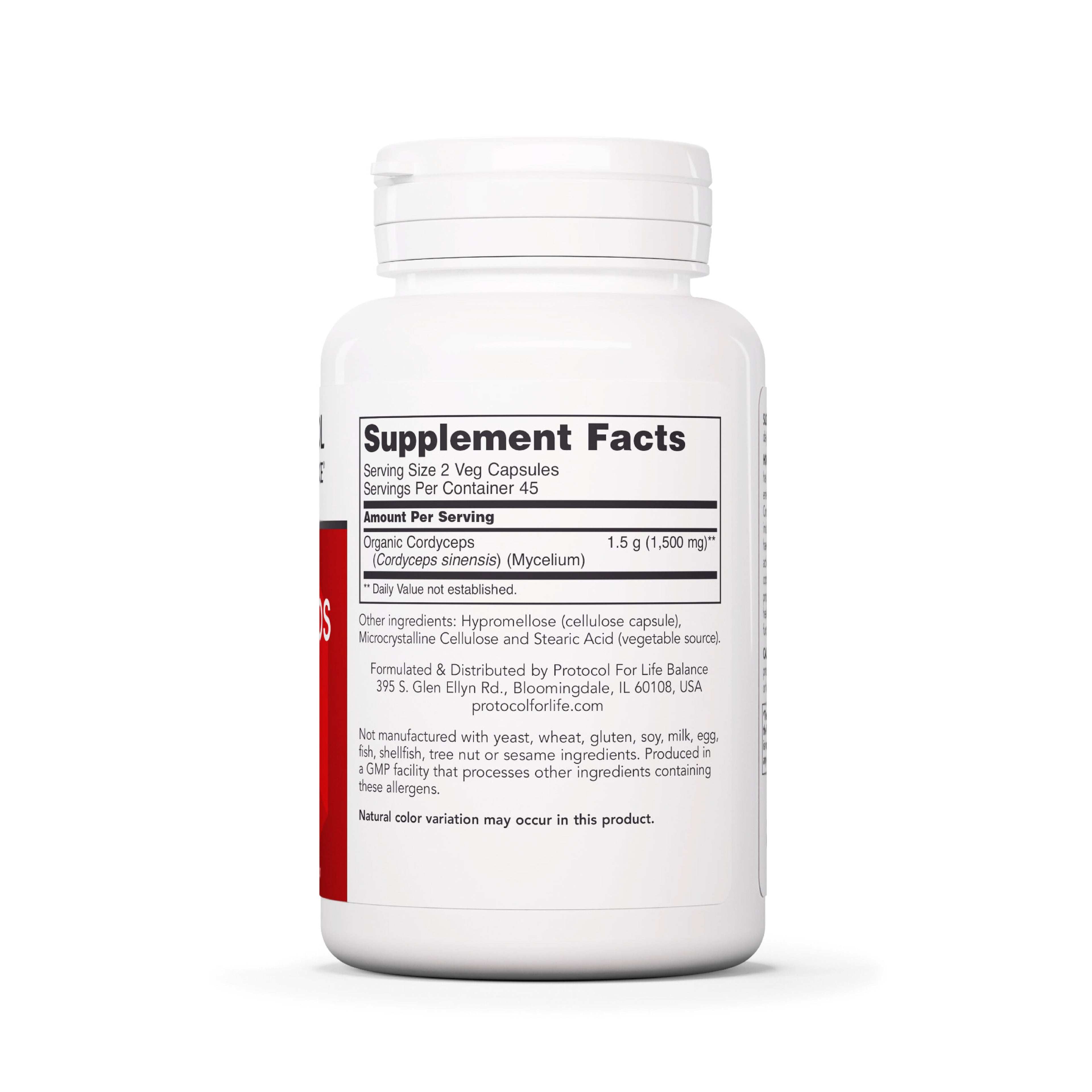 Protocol for Life Balance, Cordyceps, 750 mg, 90 Veg Capsules Immune Support Protocol For Life Balance