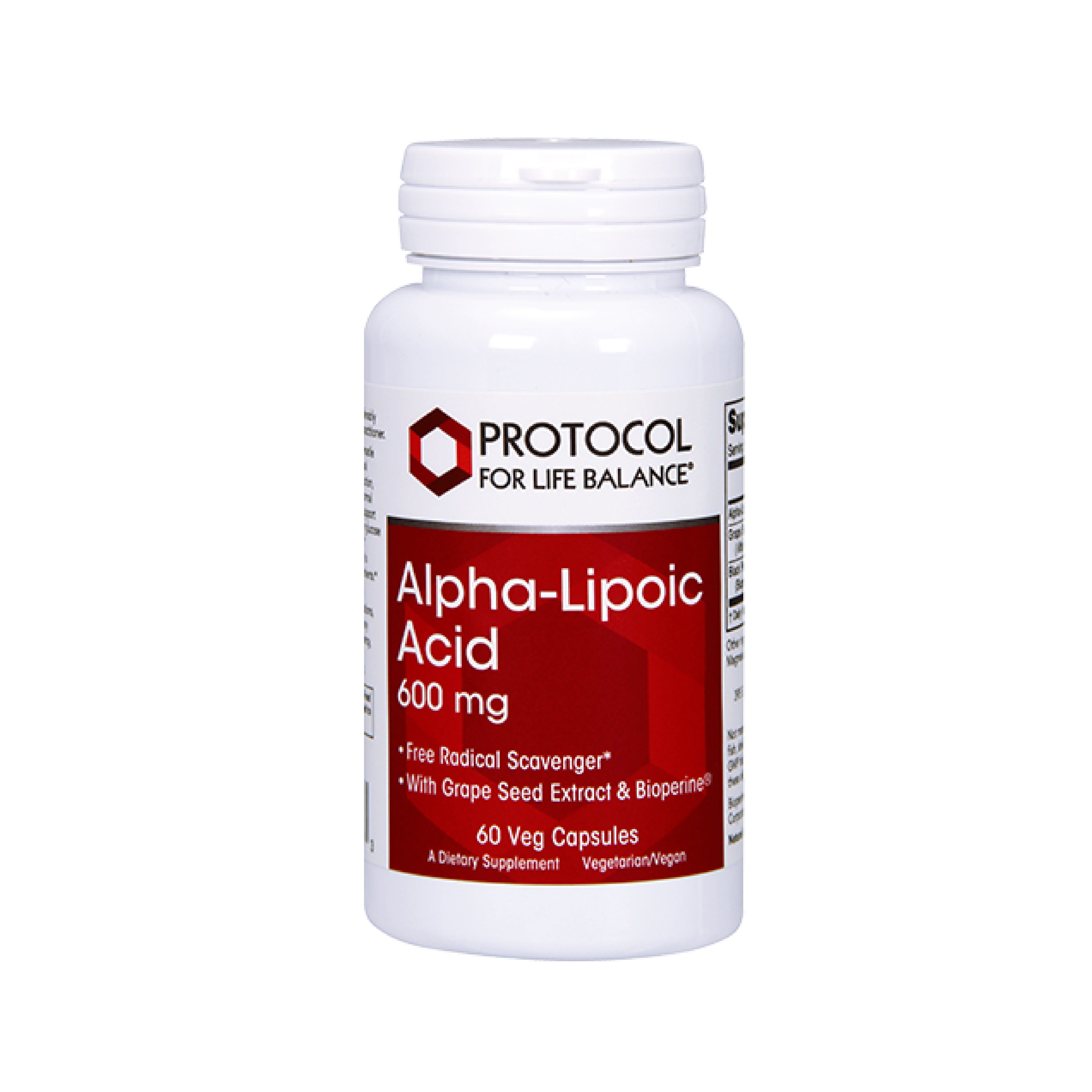 Protocol for Life Balance, Alpha-Lipoic Acid, 600 mg, 60 Veg Capsules Vitamins & Supplements Protocol For Life Balance