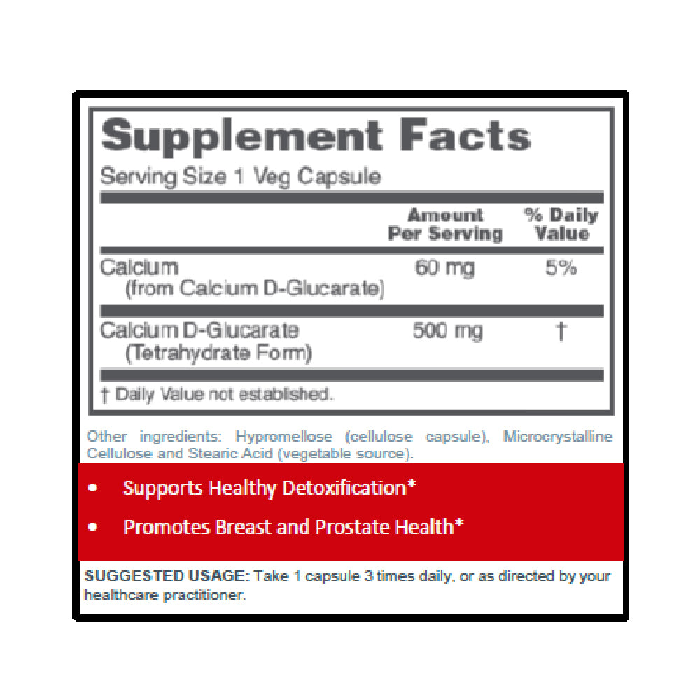 Protocol for Life Balance, Calcium D-Glucarate, 500 mg, 90 Veg Capsules Vitamins & Supplements Protocol For Life Balance