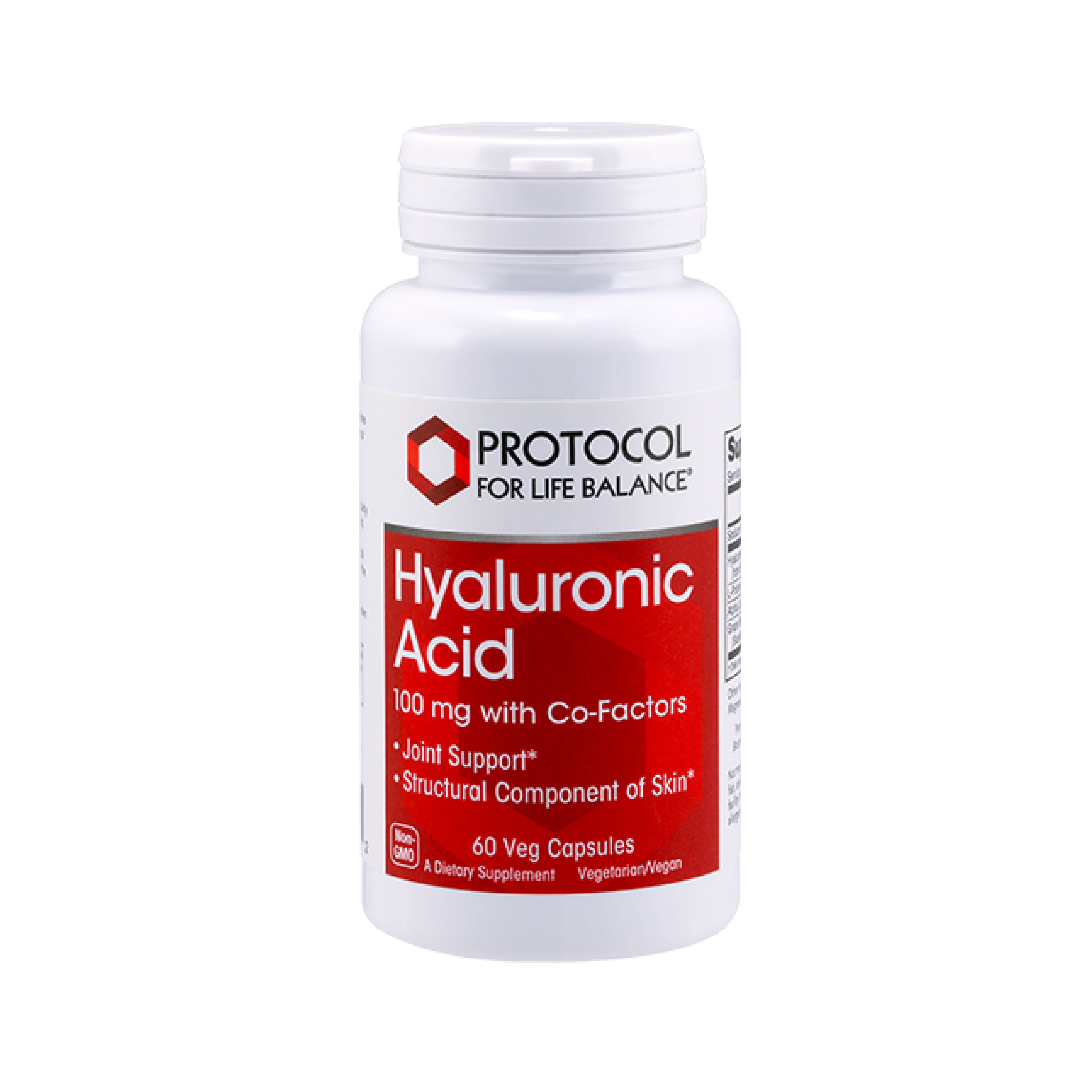 (Best by 12/25) Protocol for Life Balance, Hyaluronic Acid, 100 mg, 60 Veg Capsules Joint Support Protocol For Life Balance