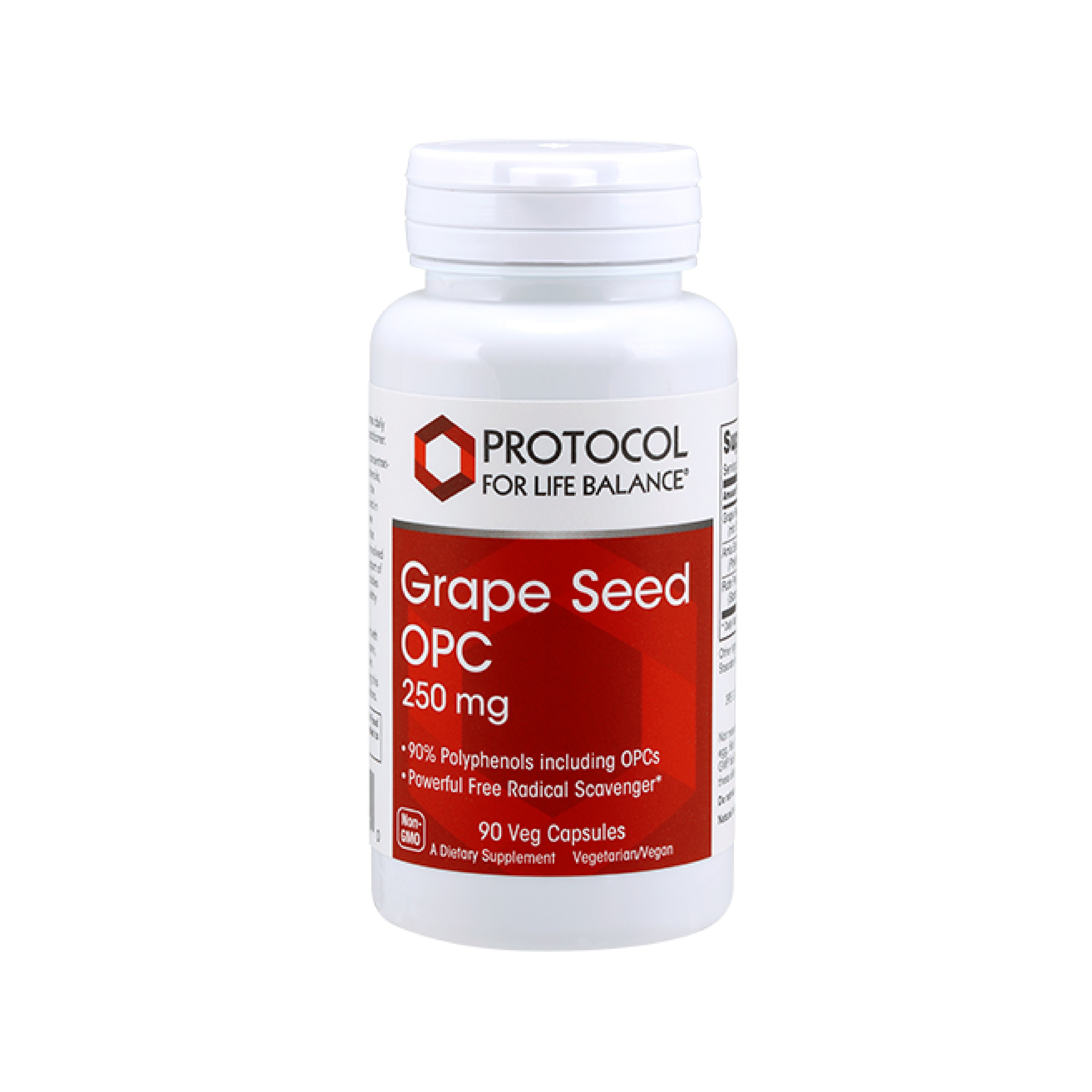(Best by 12/25) Protocol for Life Balance, Grape Seed OPC 250 mg, 90 Veg Capsules Vitamins & Supplements Protocol For Life Balance