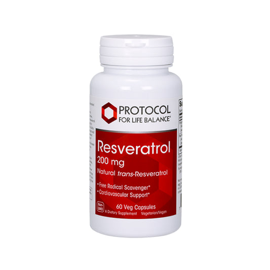Protocol for Life Balance, Resveratrol, 200 mg, 60 Veg Capsules - Bloom Concept
