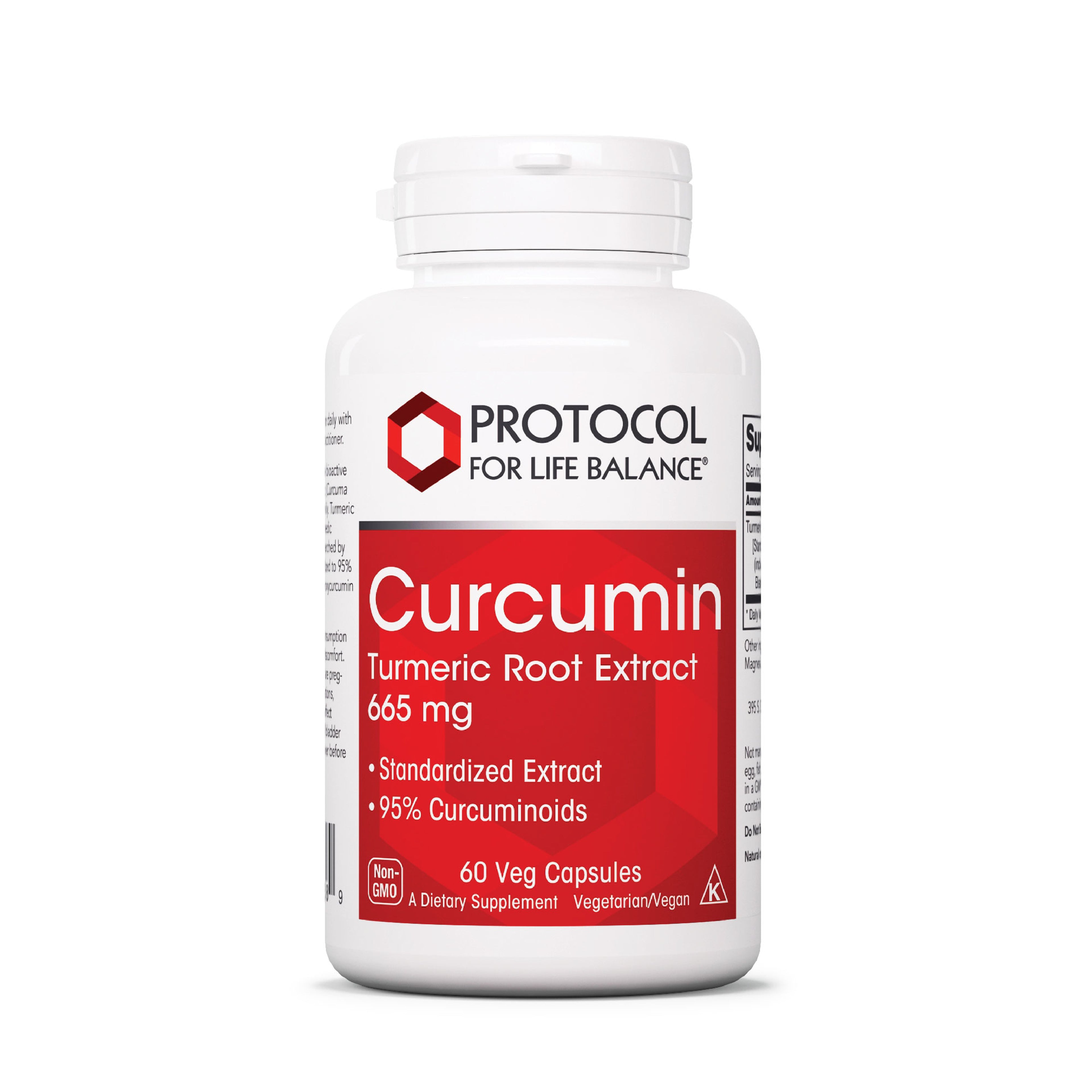 Protocol for Life Balance, Curcumin, Turmeric Root Extract, 665 mg, 60 Veg Capsules Protocol For Life Balance