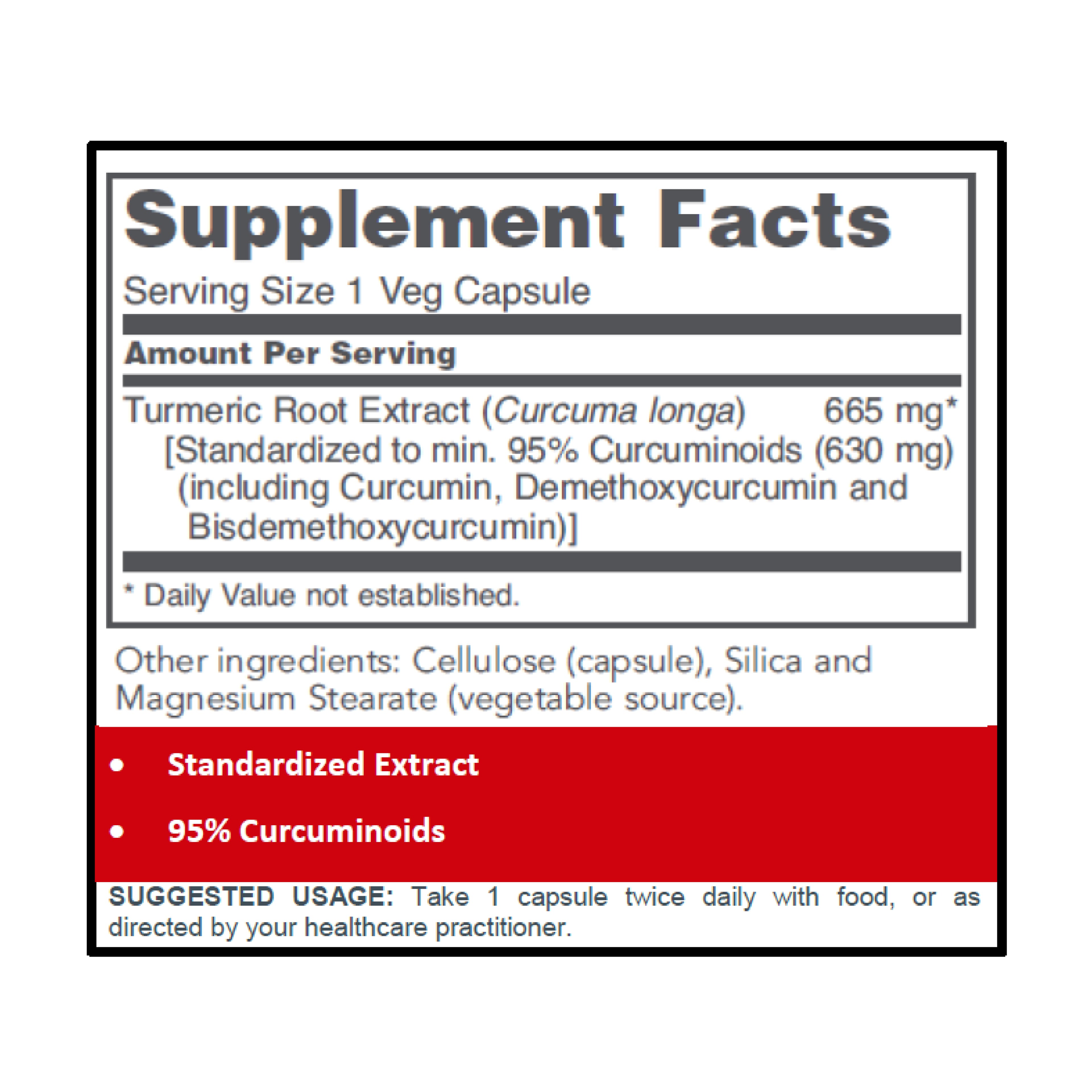 Protocol for Life Balance, Curcumin, Turmeric Root Extract, 665 mg, 60 Veg Capsules Protocol For Life Balance