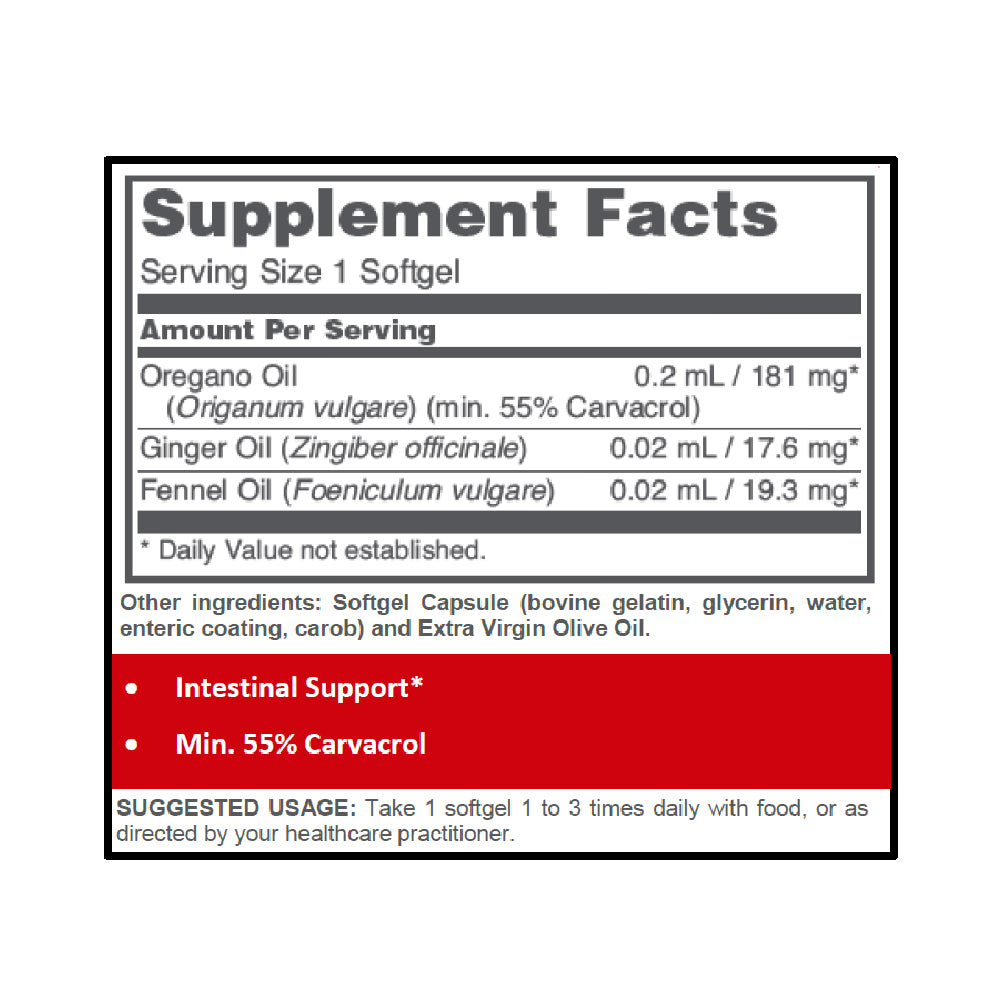 Protocol for Life Balance, Oregano Oil with Ginger and Fennel Oils, 90 Softgels Vitamins & Supplements Protocol For Life Balance