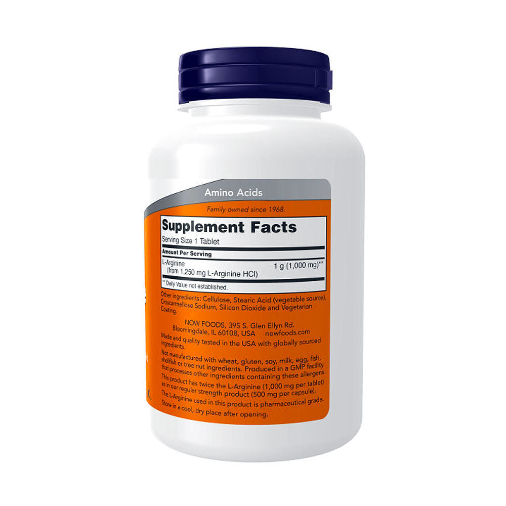 NOW Supplements, L-Arginine 1,000 mg, Nitric Oxide Precursor*, Amino Acid, 120 Tablets Vitamins & Supplements NOW Foods USA