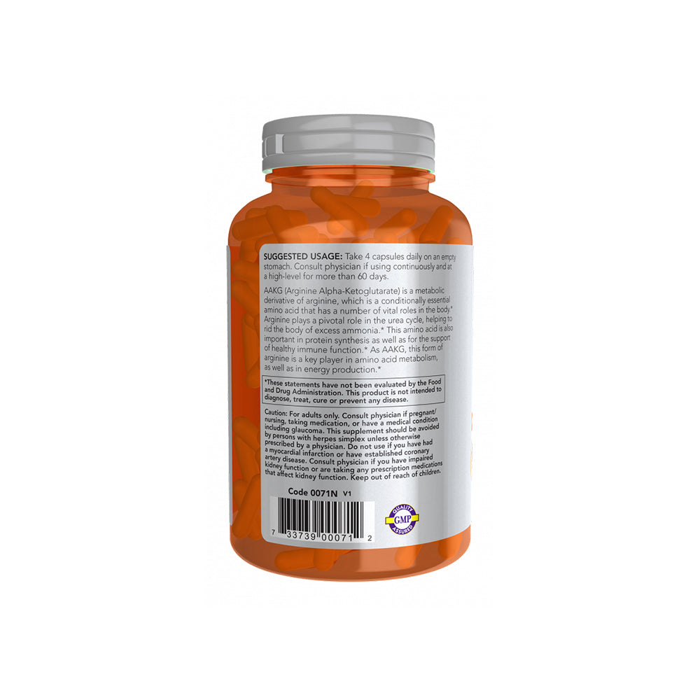 NOW Sports AAKG 2200, Arginine, Energy Productuion, 180 Veg Capsules Vitamins & Supplements NOW Foods USA