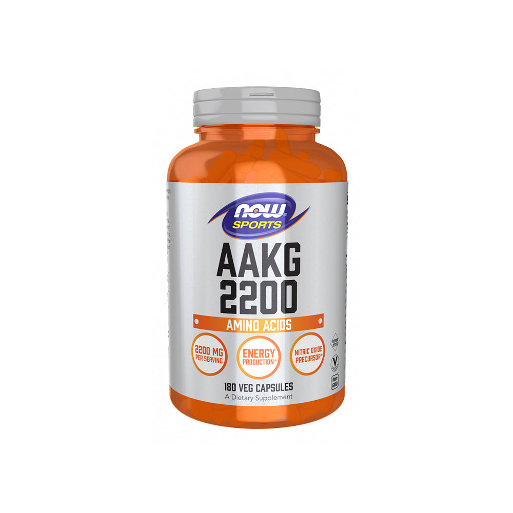 NOW Sports AAKG 2200, Arginine, Energy Productuion, 180 Veg Capsules Vitamins & Supplements NOW Foods USA