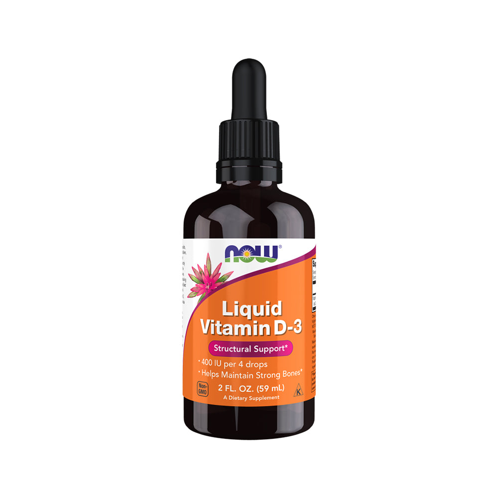 NOW Supplements, Liquid Vitamin D-3, Strong Bones, Structural Support, 2-Ounce (59ml) Vitamins & Supplements NOW Foods USA