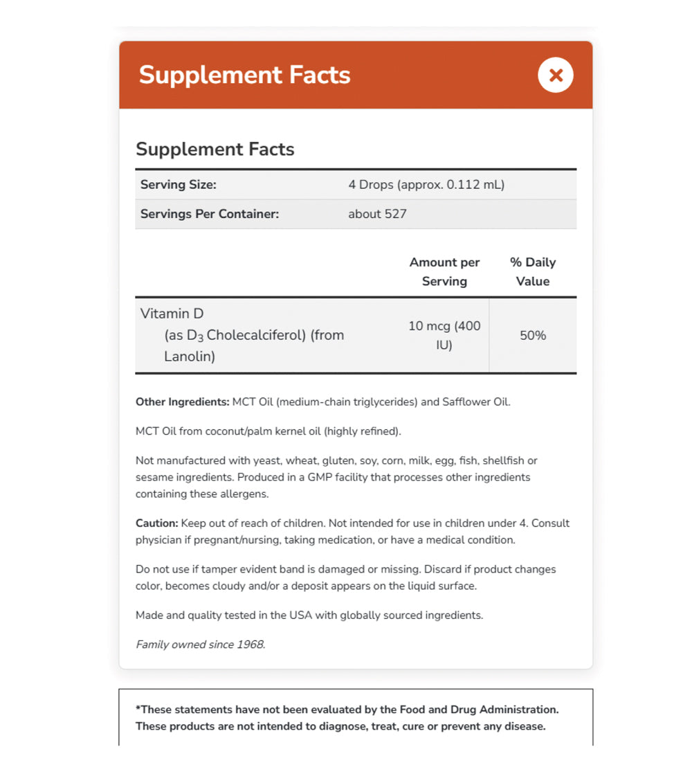 NOW Supplements, Liquid Vitamin D-3, Strong Bones, Structural Support, 2-Ounce (59ml) Vitamins & Supplements NOW Foods USA