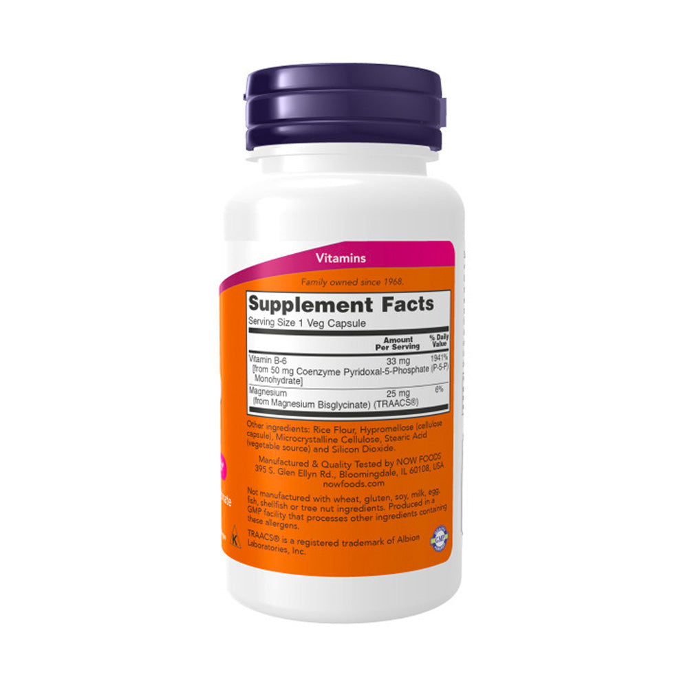 NOW Supplements, P-5-P 50 mg with Coenzyme B-6 + Mg Bisglycinate, 90 Veg Capsules - Bloom Concept