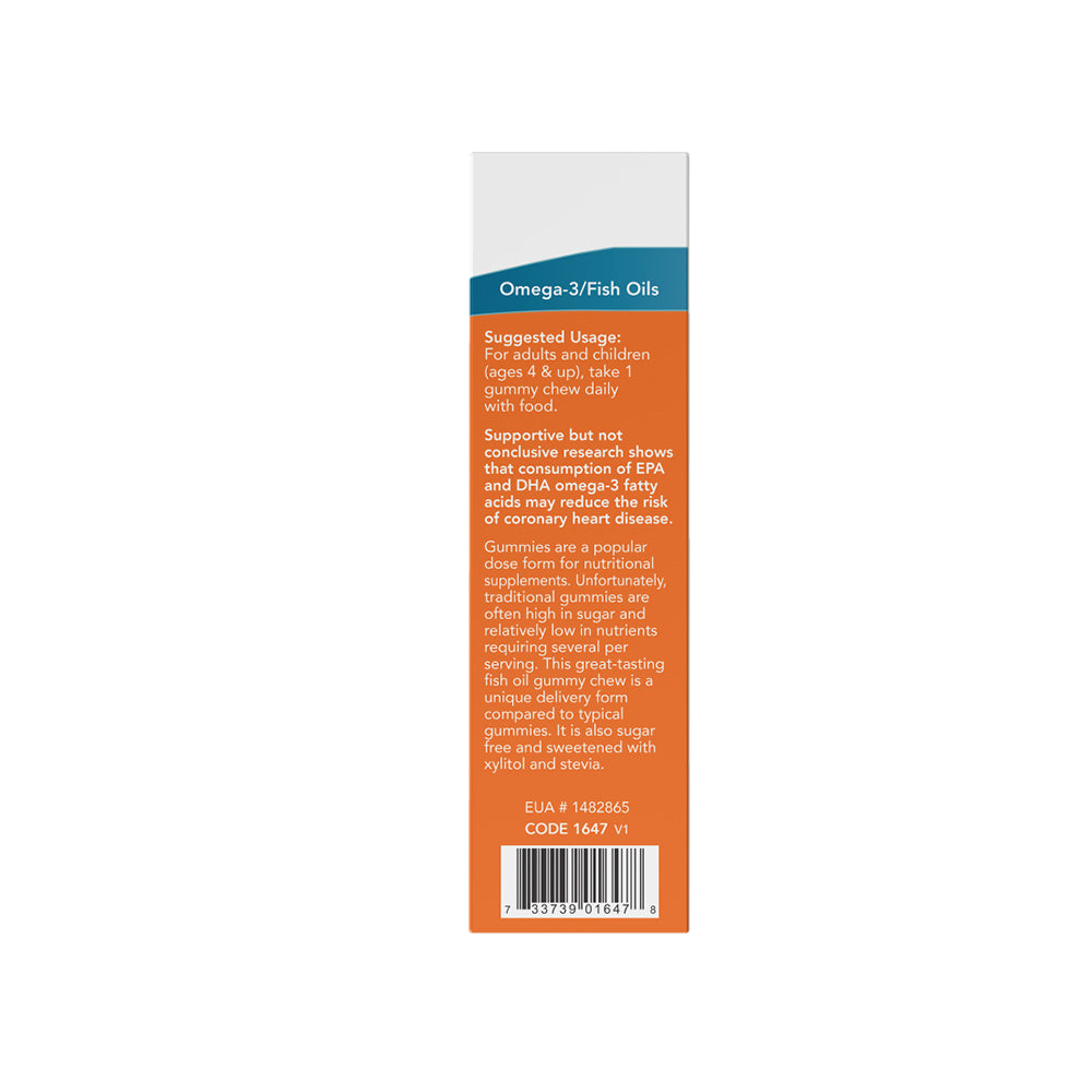 NOW Supplements, Omega-3 Fish Oil, 300 mg EPA / 225 mg DHA, 36 Gummy Chews Vitamins & Supplements NOW Foods USA