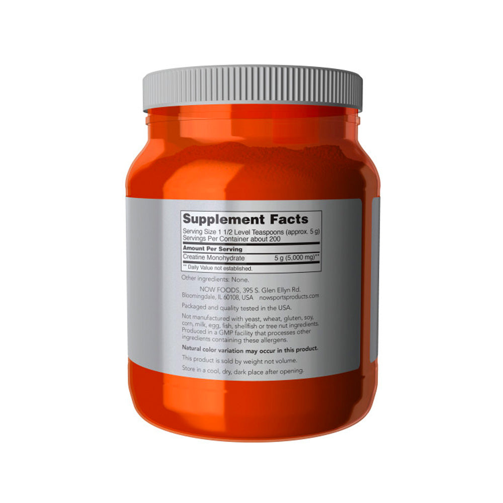 NOW Sports Nutrition, Creatine Monohydrate Powder, Mass Building*/Energy Production*, 2.2-Pound (1 kg) Vitamins & Supplements NOW Foods USA