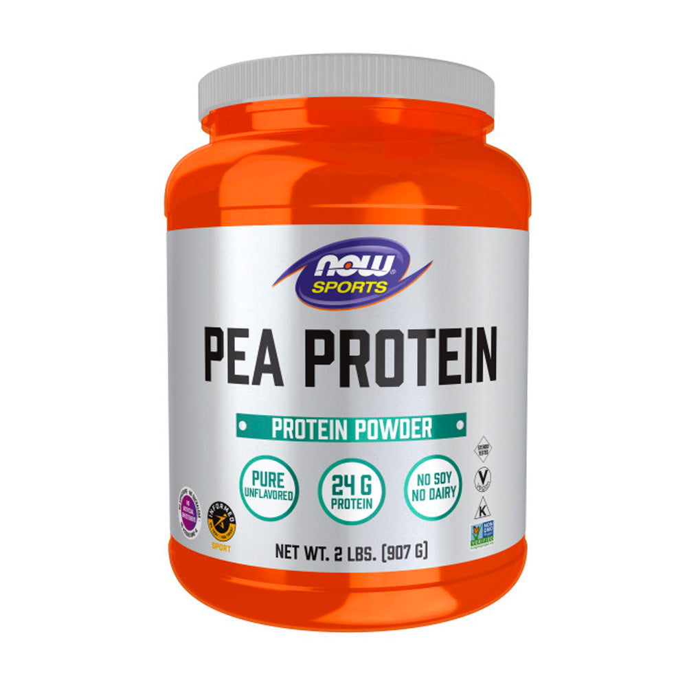 NOW Sports Nutrition, Pea Protein 24 g, Fast Absorbing, Unflavored Powder, 2-Pound (907 g) - Bloom Concept