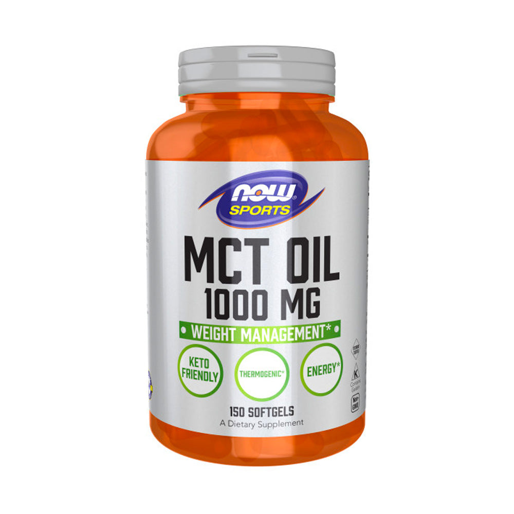 NOW Sports Nutrition, MCT (Medium-chain triglycerides) Oil 1,000 mg, Weight Management, 150 Softgels Vitamins & Supplements NOW Foods USA