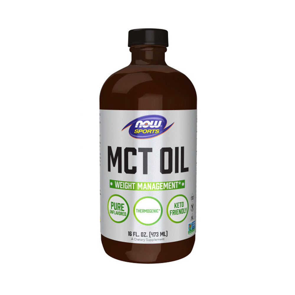 NOW Sports Nutrition, MCT (Medium-chain triglycerides) Oil 14 g, Weight Management*, Liquid, 16-Ounce (473 ml) Vitamins & Supplements NOW Foods USA