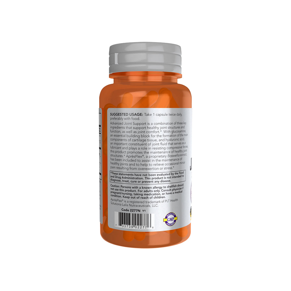NOW Sports Nutrition, Advanced Joint Support, Glucosamine, Hyaluronic Acid, ApresFlex, 60 Capsules Vitamins & Supplements NOW Foods USA
