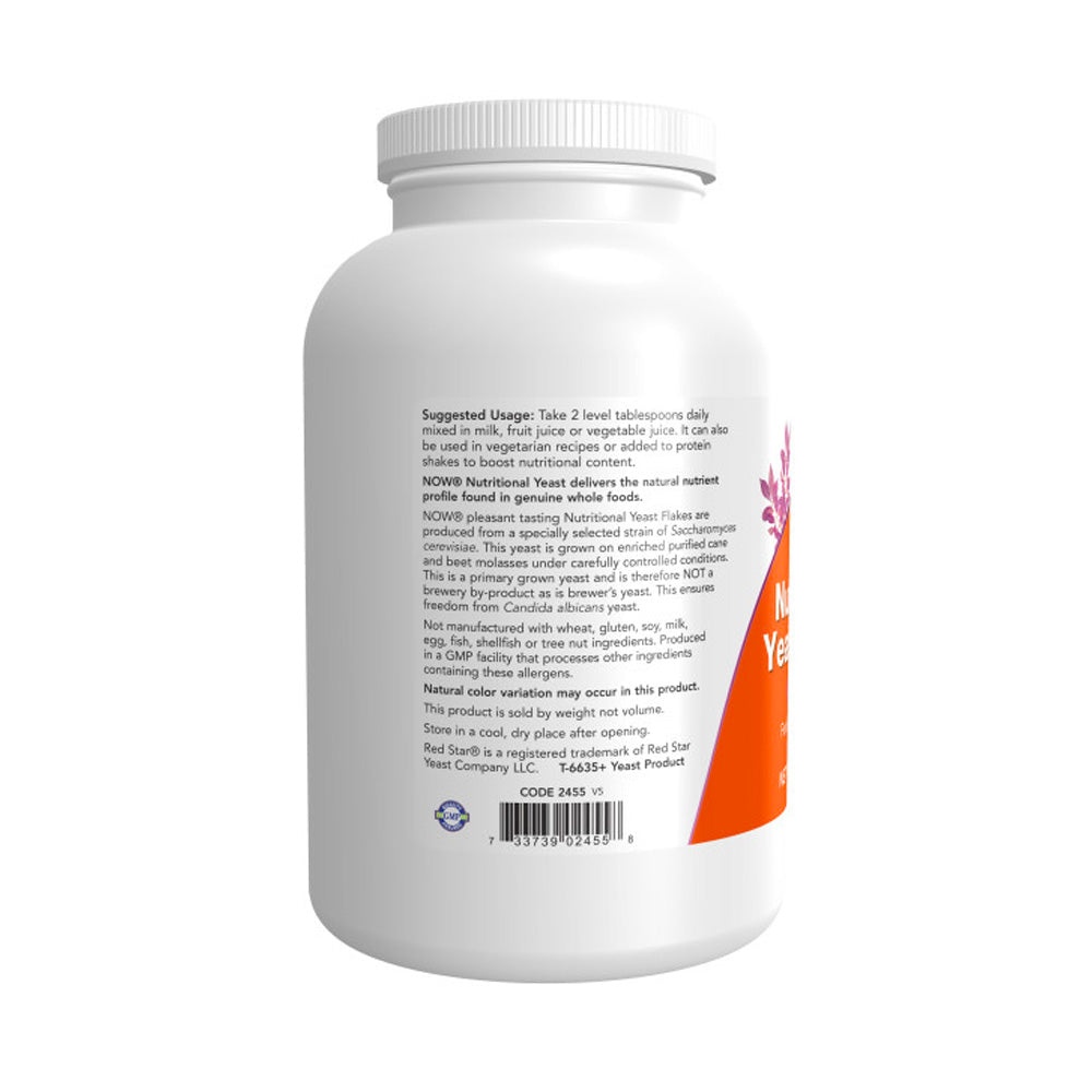NOW Supplements, Nutritional Yeast Flakes, Fortified with Additional B-Vitamins, Super Food, 10-Ounce Vitamins & Supplements NOW Foods USA
