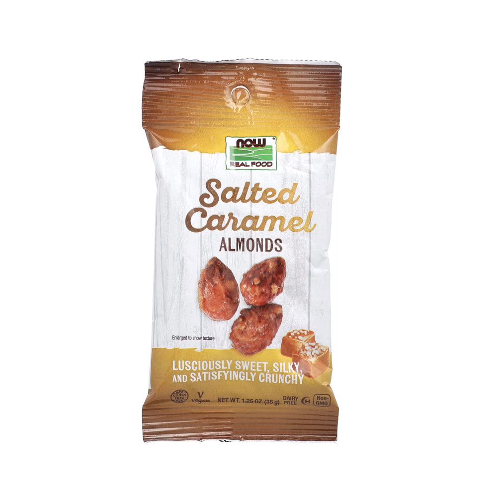 NOW Foods, Salted Caramel Almonds, Crafted in Small Batches, 10 Single Packets Natural Foods NOW Foods USA