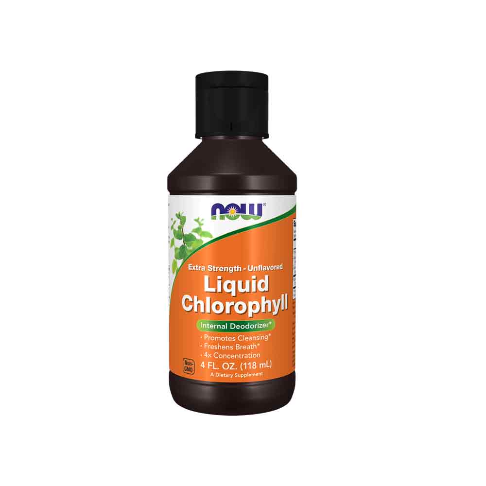 NOW Supplements, Chlorophyll, Extra Strength Unflavored Liquid, 4 fl. oz (118ml) Vitamins & Supplements NOW Foods USA