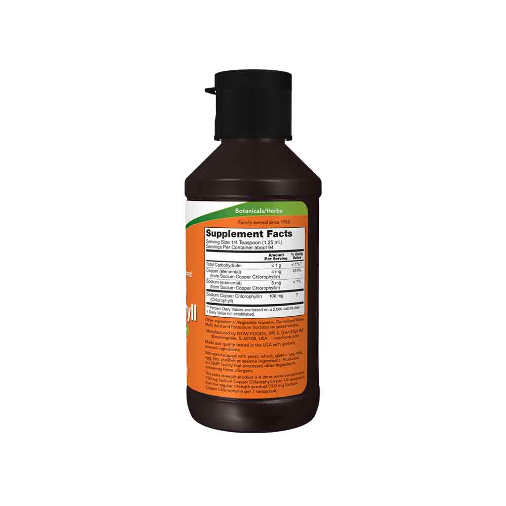 NOW Supplements, Chlorophyll, Extra Strength Unflavored Liquid, 4 fl. oz (118ml) Vitamins & Supplements NOW Foods USA
