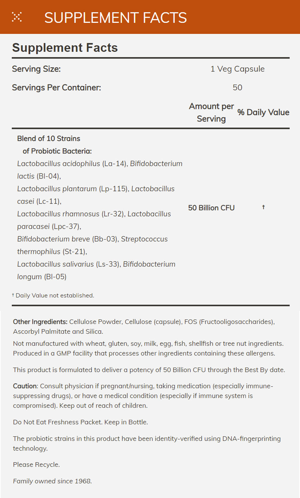 NOW Supplements, Probiotic-10™, 50 Billion, with 10 Probiotic Strains, Strain Verified, 50 Veg Capsules - Bloom Concept