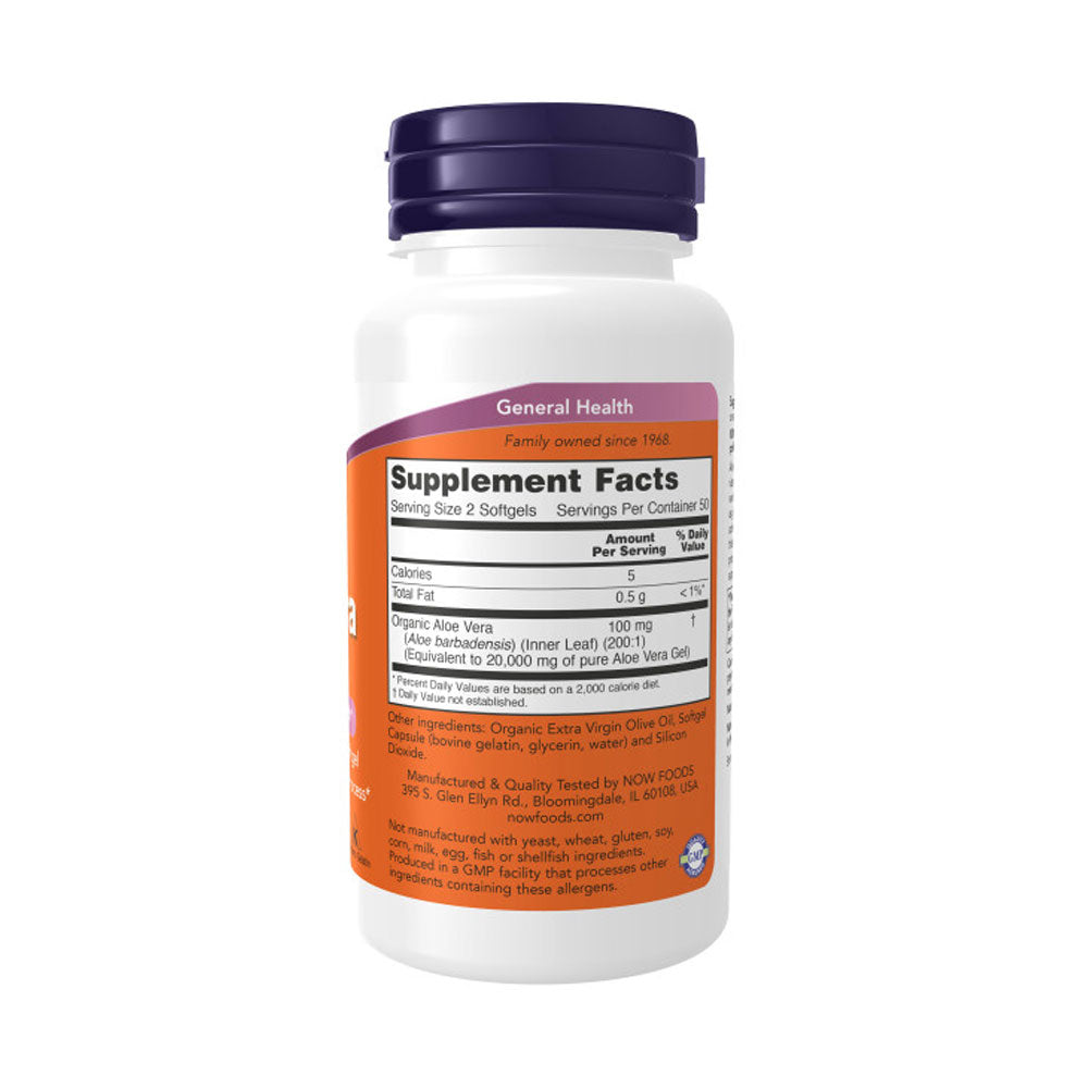 NOW Supplements, Aloe Vera (Aloe barbadensis) 10,000 mg, Supports Digestive Health*, 100 Softgels Vitamins & Supplements NOW Foods USA