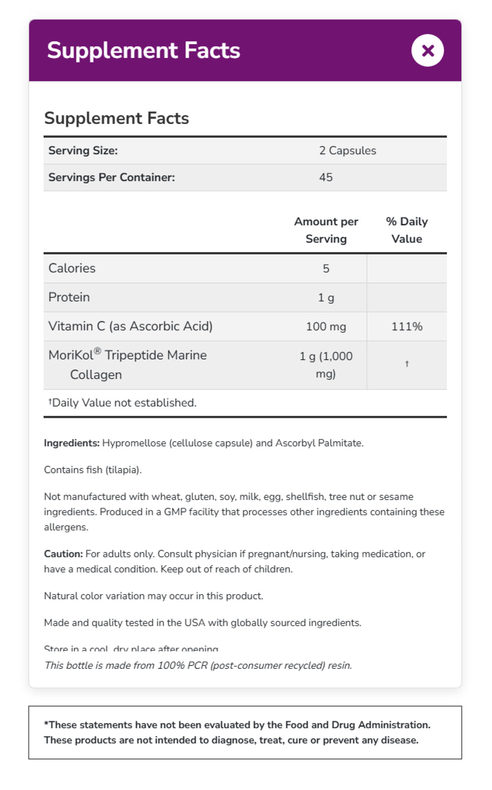 NOW Solutions Aquatic Beauty+ Capsules - Marine Collagen and Vitamin C Supplement for Youthful Skin*, Non-GMO, 60 Capsules Vitamins & Supplements NOW Foods USA