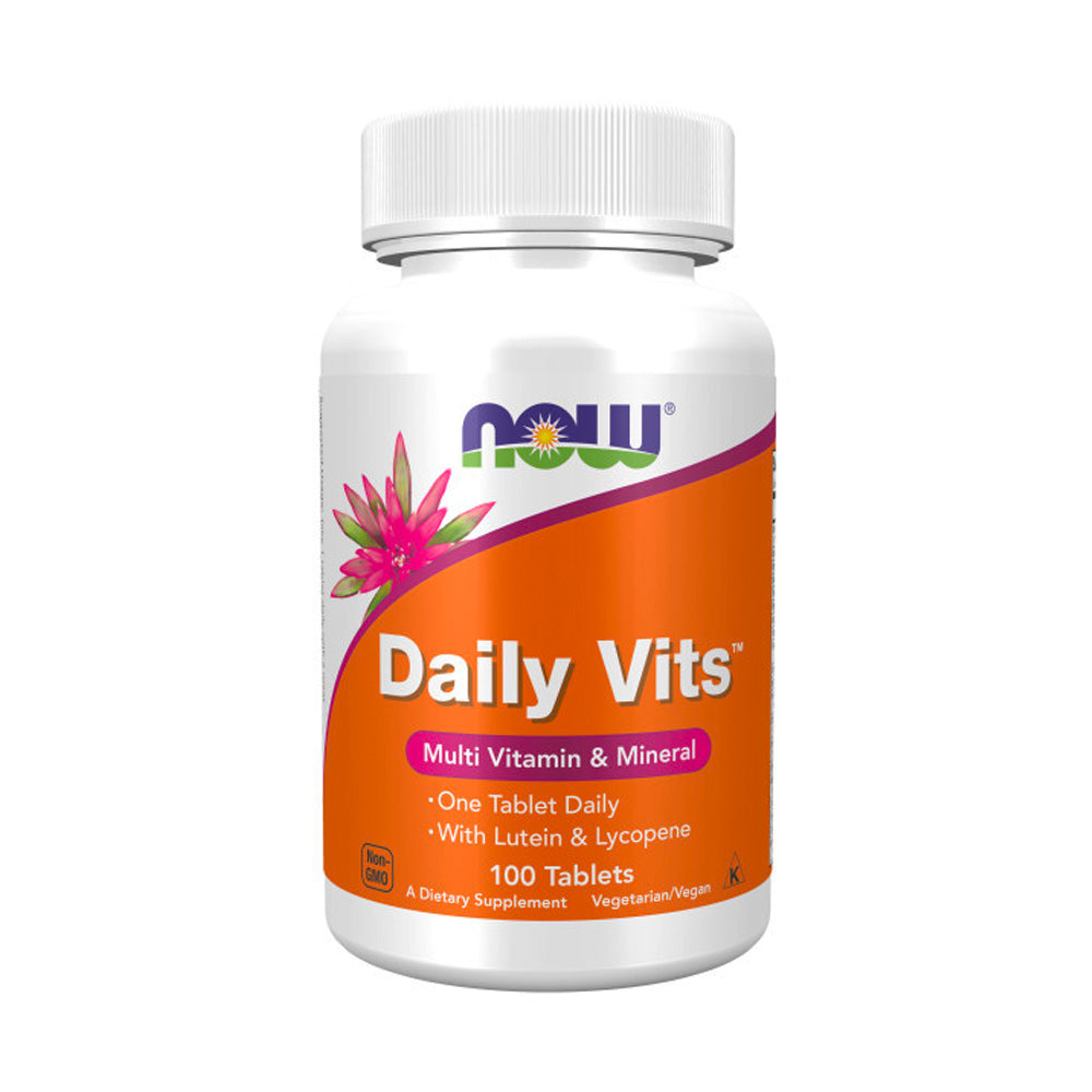 NOW Supplements, Daily Vits™, One Tablet Daily with Lutein & Lycopene, 100 Tablets Vitamins & Supplements NOW Foods USA
