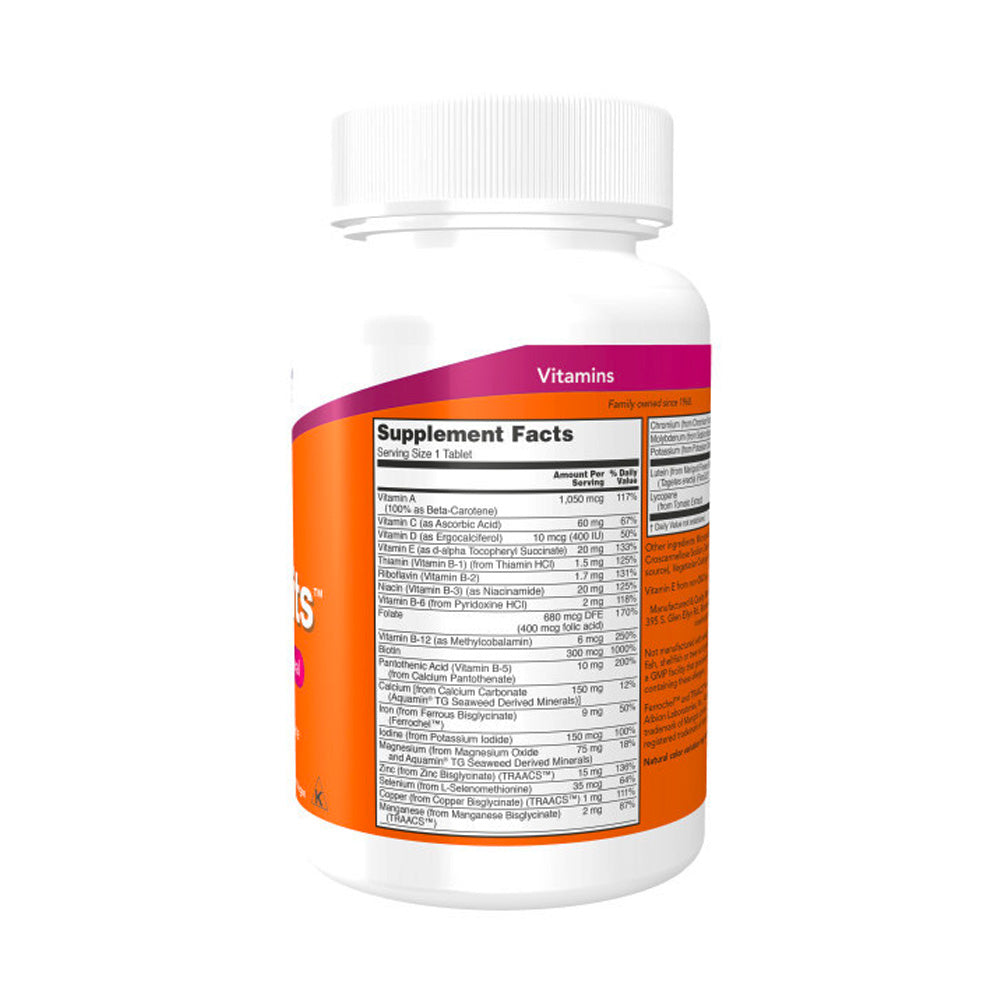 NOW Supplements, Daily Vits™, One Tablet Daily with Lutein & Lycopene, 100 Tablets Vitamins & Supplements NOW Foods USA