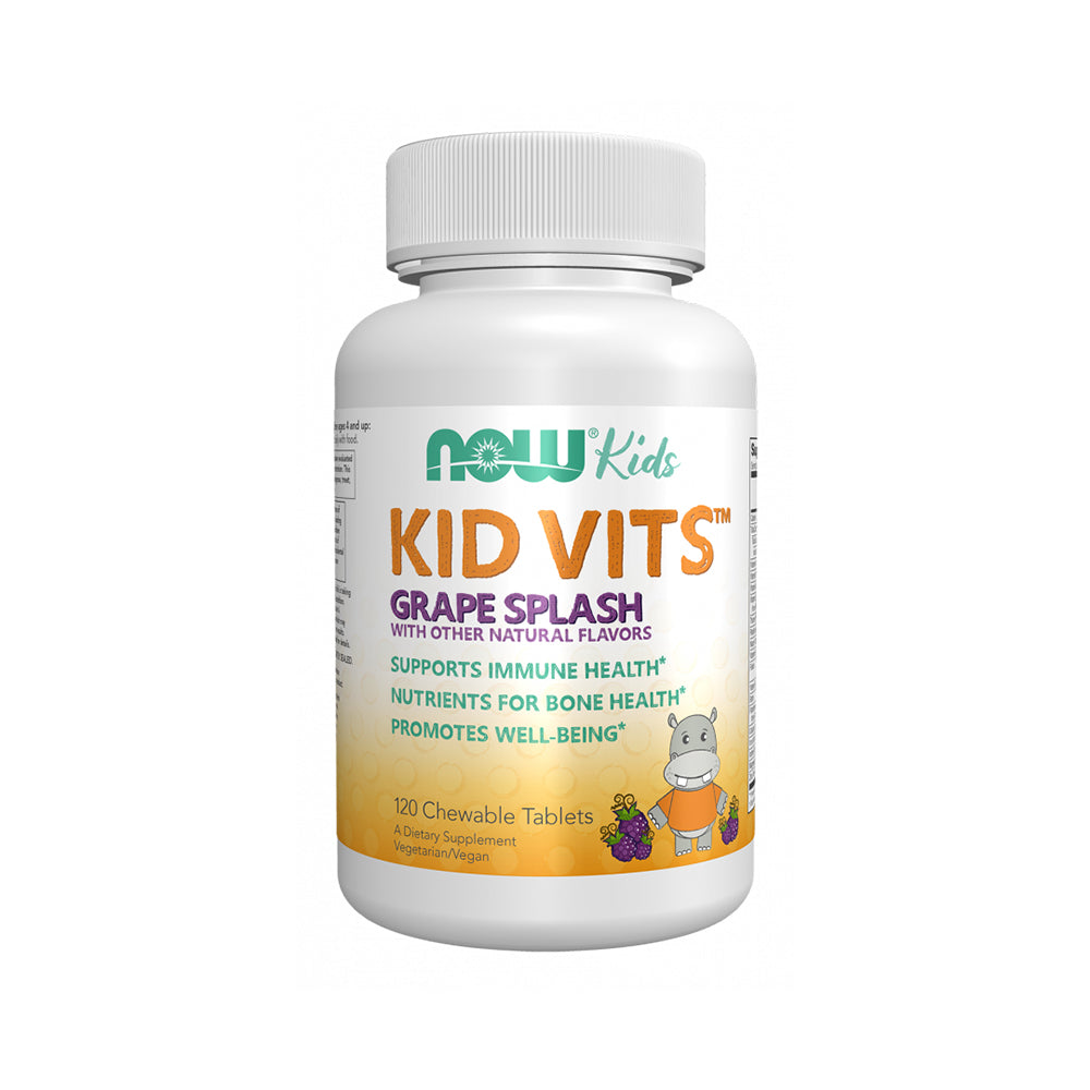 NOW Kids Supplements, Kid Vits Multivitamin, Grape Flavor, 120 Chewable Tablets Vitamins & Supplements NOW Foods USA