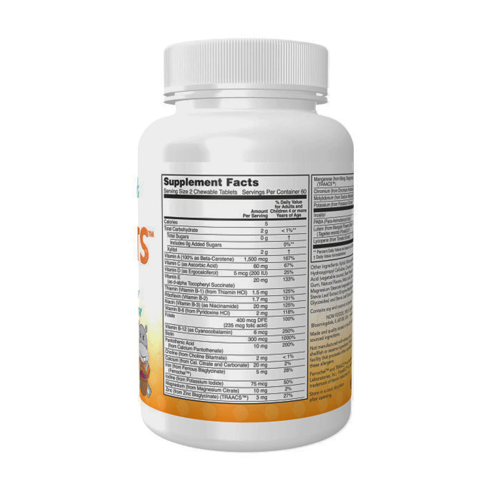 NOW Supplements, Kid Vits Berry Blast, Sweetened with Xylitol, 120 Round Shaped Chewables, (packaging may vary) Vitamins & Supplements NOW Foods USA