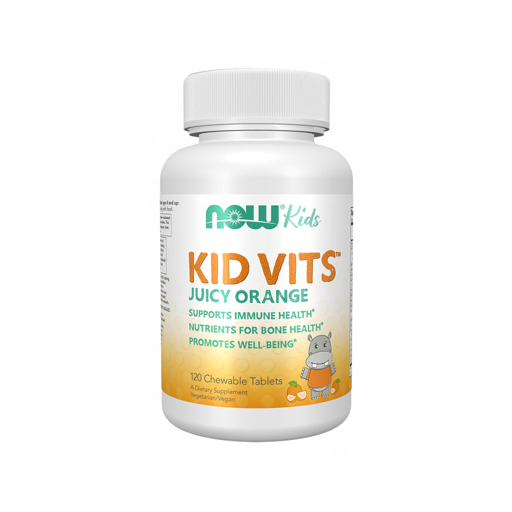 NOW Kids Supplements, Kid Vits Multivitamin, Juicy Orange, 120 Chewable Tablets Vitamins & Supplements NOW Foods USA
