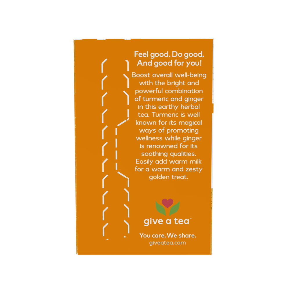 NOW Give a Tea, Organic Turmeric Ginger, Caffeine Free, 24 Tea Bags, 1.7 oz (48 g) - Bloom Concept