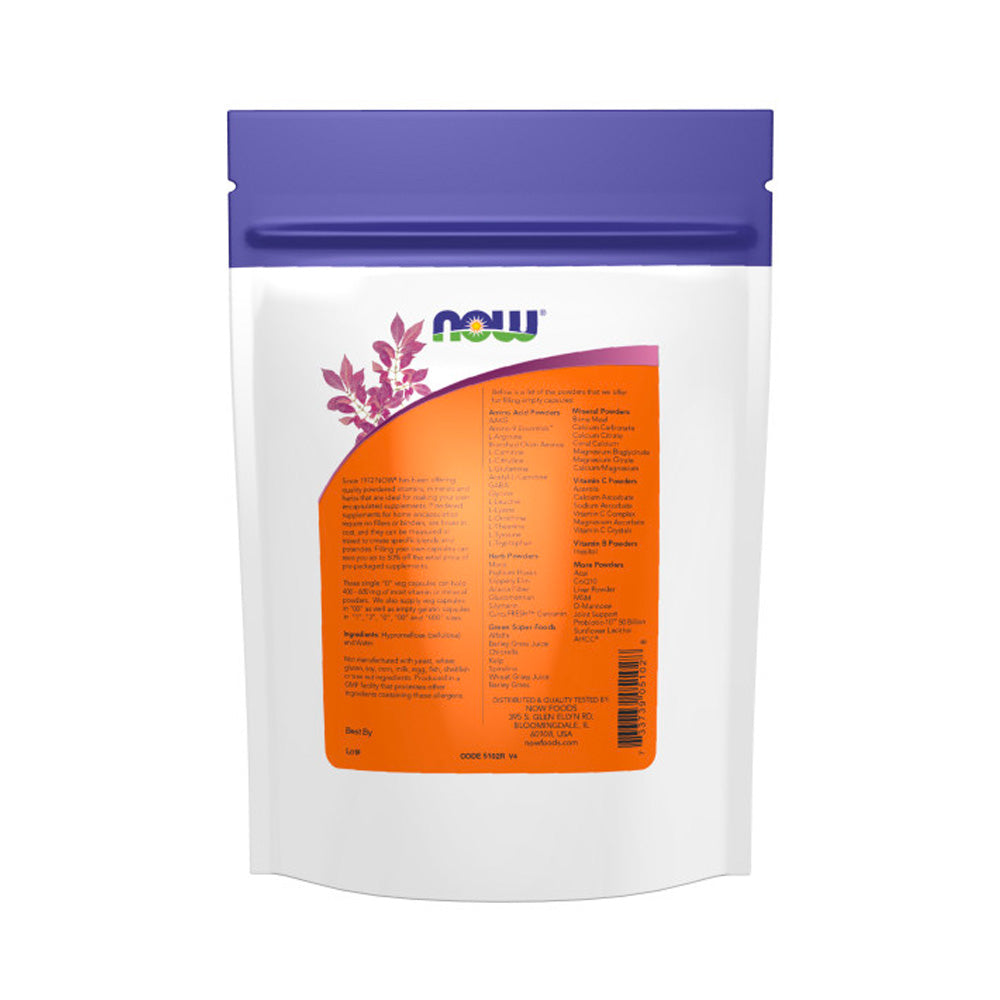 NOW Supplements, Empty Vegetarian Capsules, Single "0", Filled by Weight, Non-GMO Project Verified, 300 Veg Capsules Vitamins & Supplements NOW Foods USA