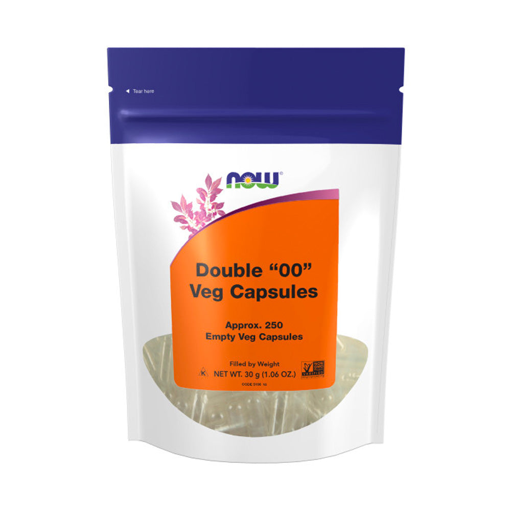 NOW Supplements, Empty Vegetarian Capsules, Double "00", Filled by Weight, Non-GMO Project Verified, 250 Veg Capsules Vitamins & Supplements NOW Foods USA