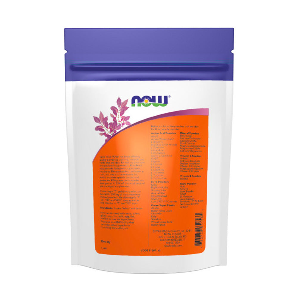 NOW Supplements, Empty Gelatin Capsules, Single "0", Bovine Sourced, Filled by Weight, 250 Gel Capsules - Bloom Concept