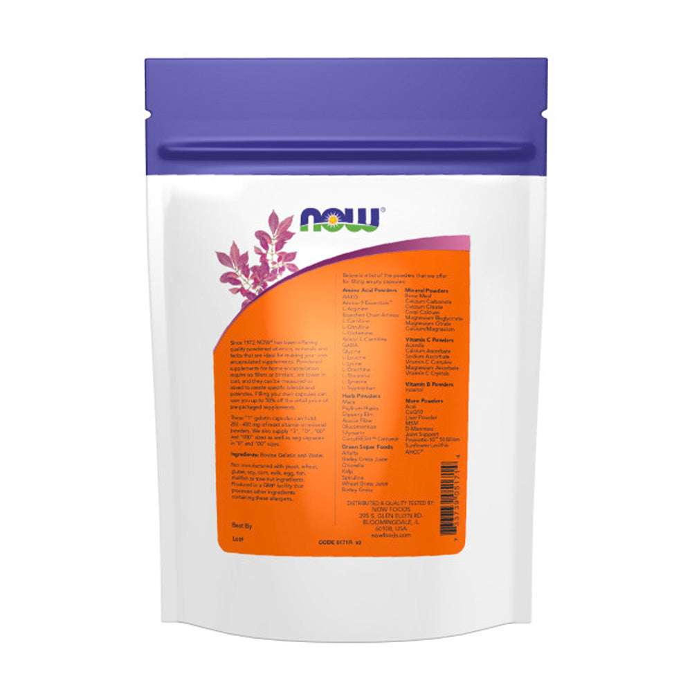 NOW Supplements, Empty Gelatin Capsules,
